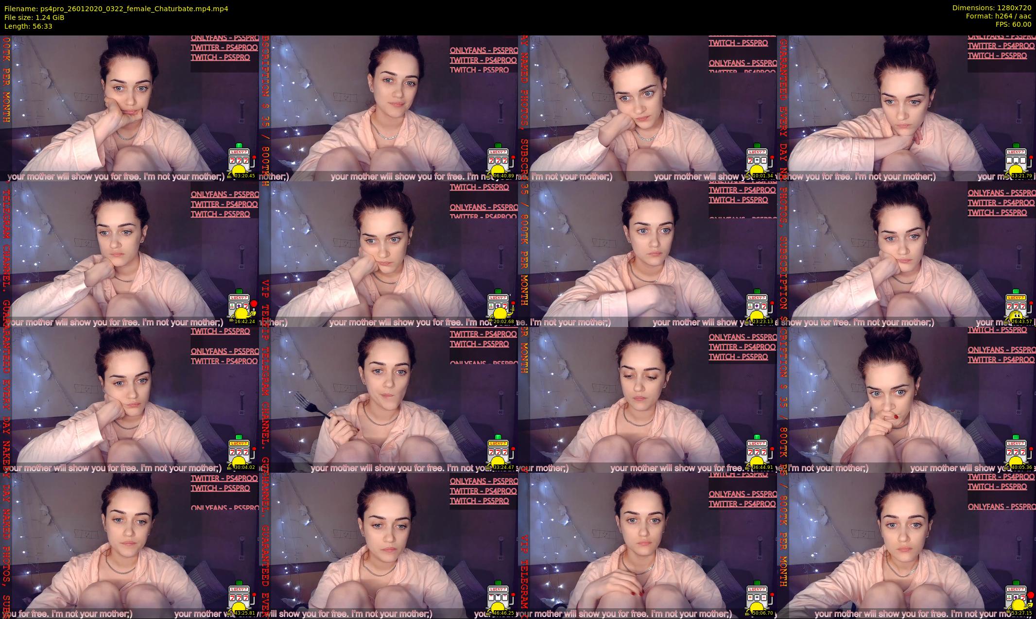 ps4pro — 57 minute Chaturbate female cam show recording, 720p, Jan 26, 2020