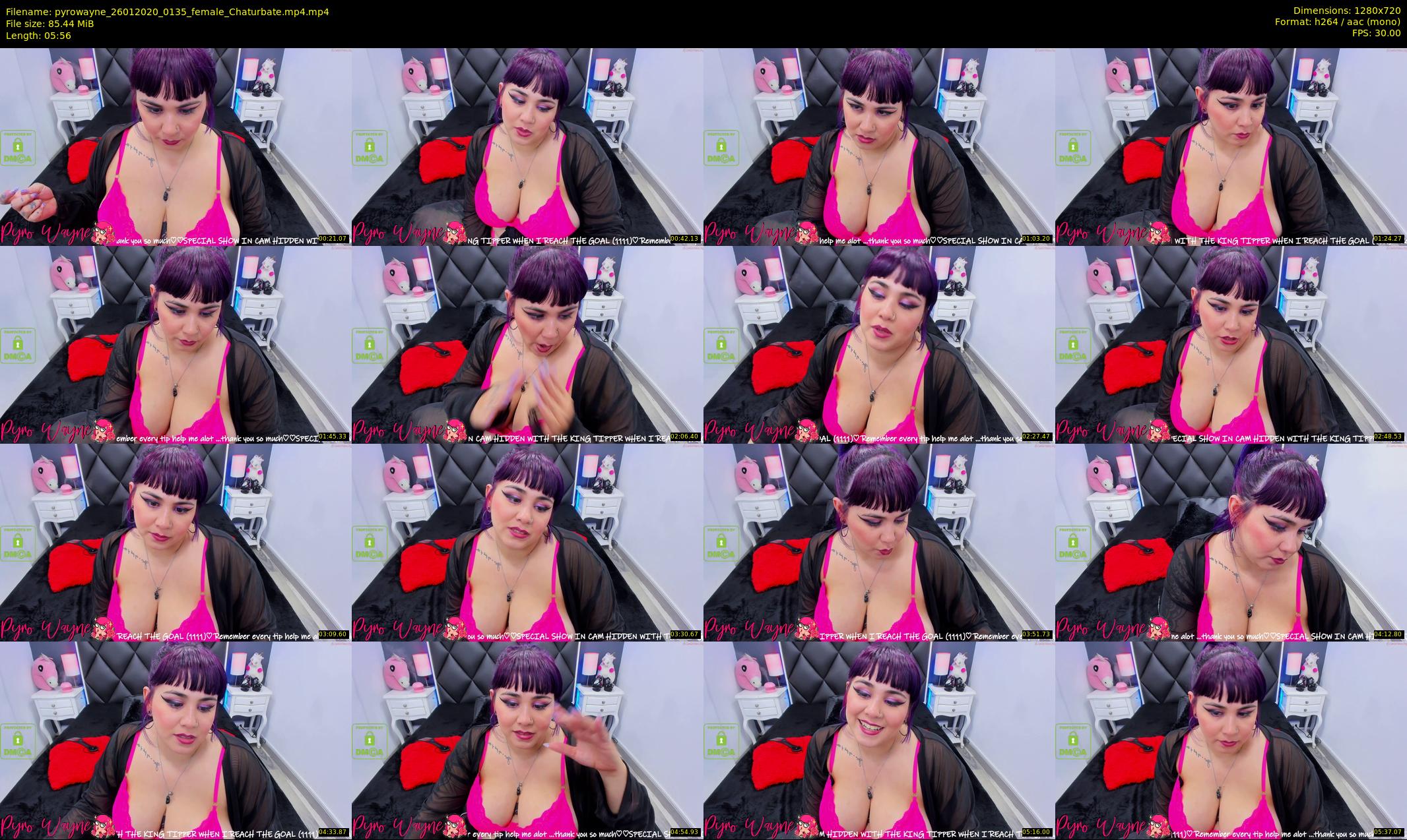 pyrowayne — 6 minute Chaturbate female cam show recording, 720p, Jan 26, 2020