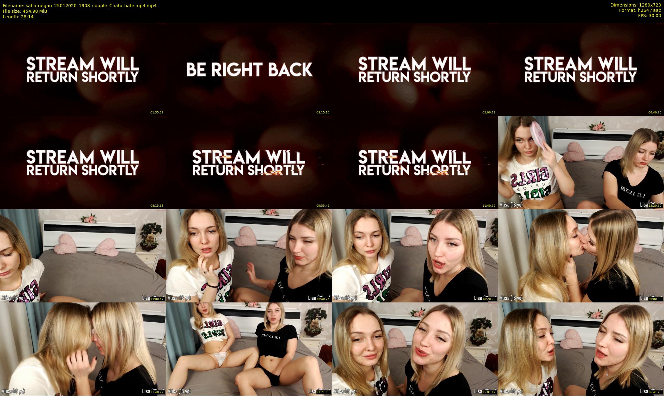 safiamegan — 29 minute Chaturbate couple cam show recording, 720p, Jan 25, 2020