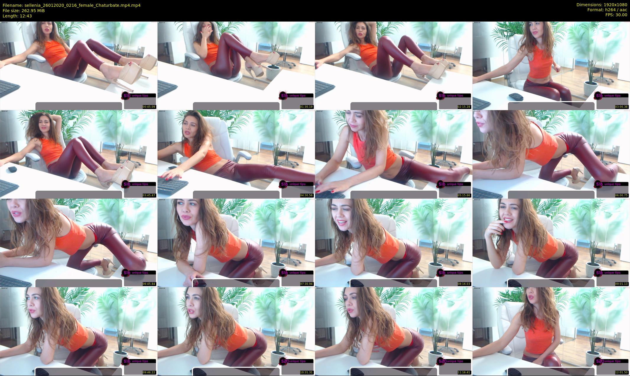 sellenia — 13 minute Chaturbate female cam show recording, 1080p, Jan 26, 2020