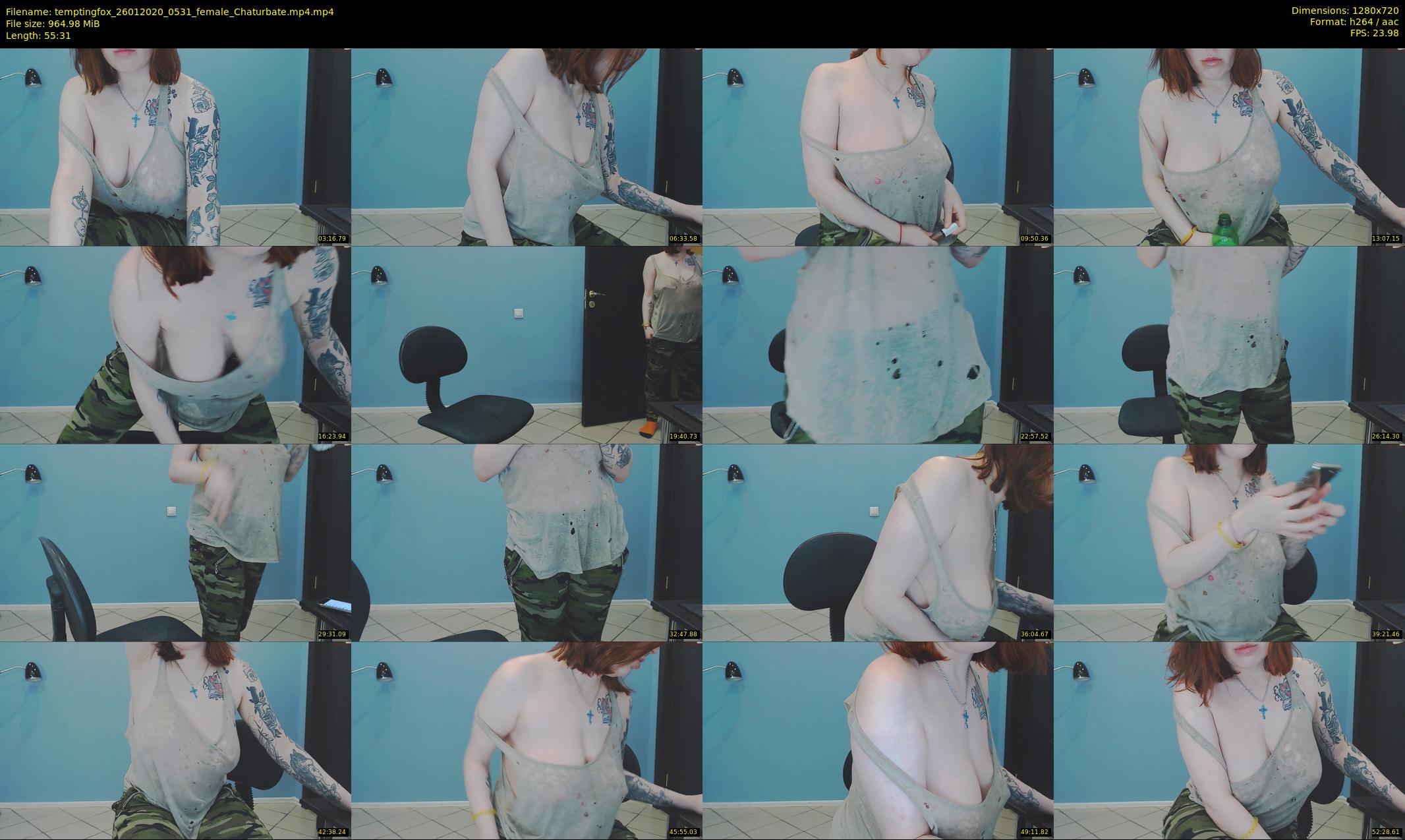 temptingfox — 56 minute Chaturbate female cam show recording, 720p, Jan 26, 2020