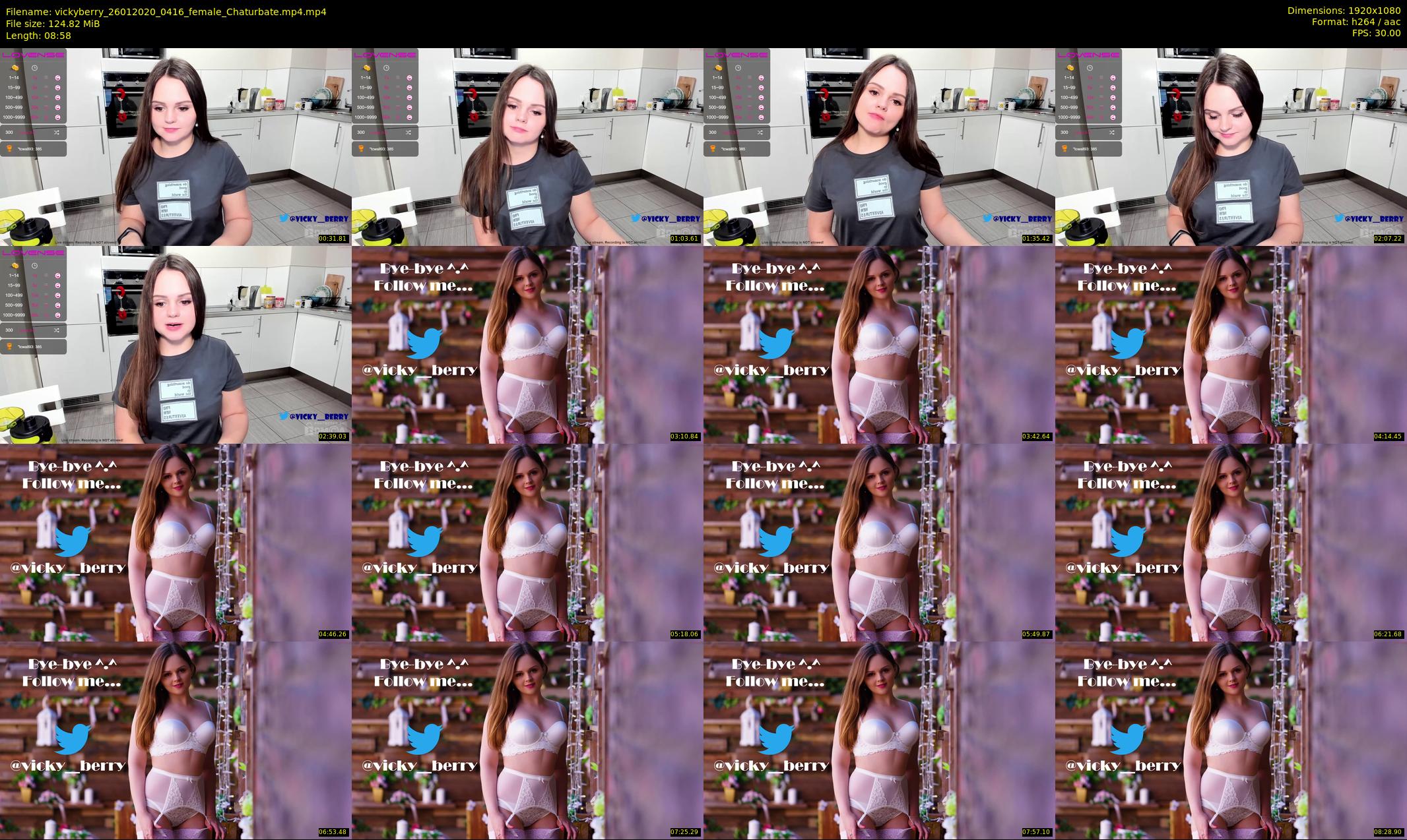 vickyberry — 9 minute Chaturbate female cam show recording, 1080p, Jan 26, 2020