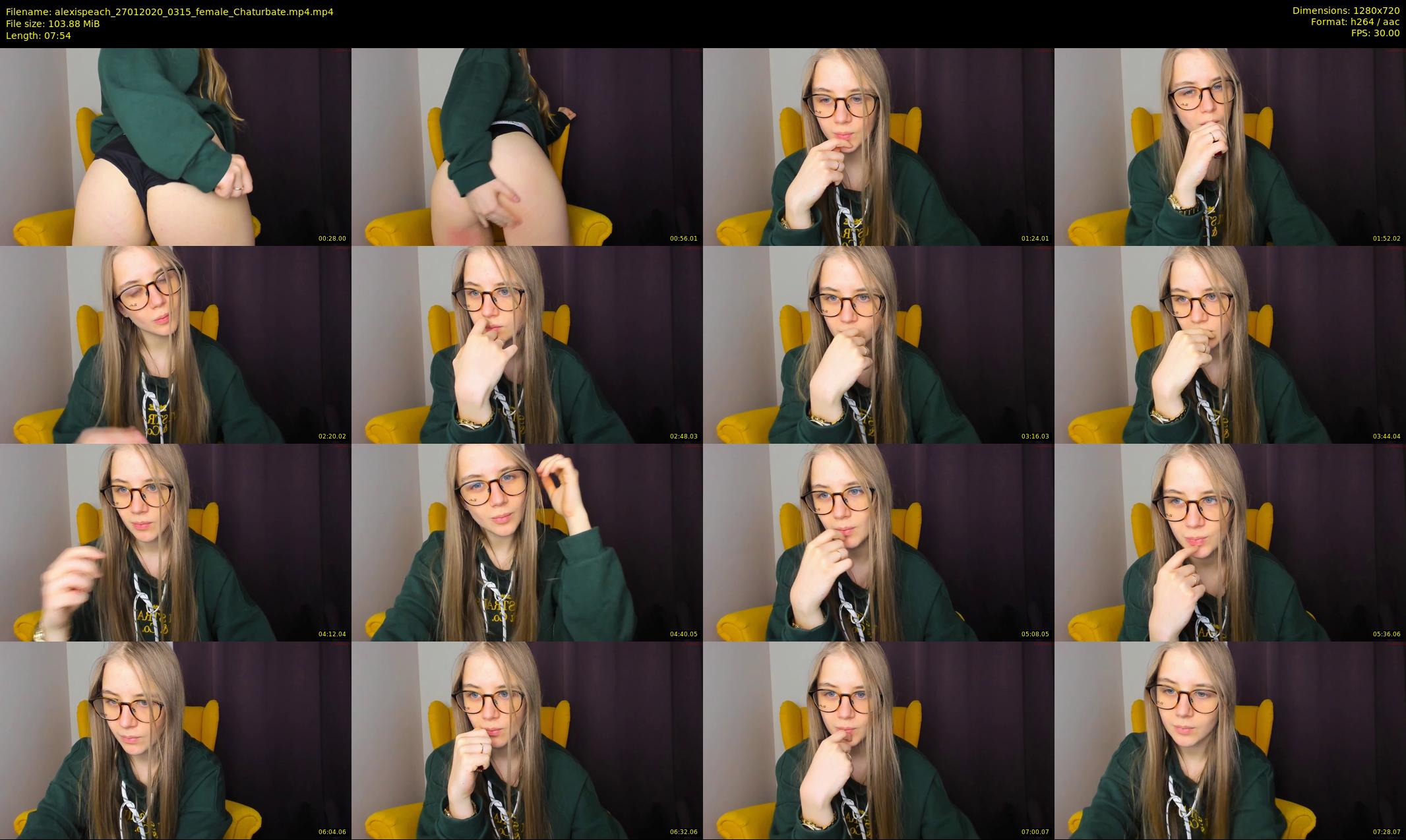 alexispeach — 8 minute Chaturbate female cam show recording, 720p, Jan 27, 2020