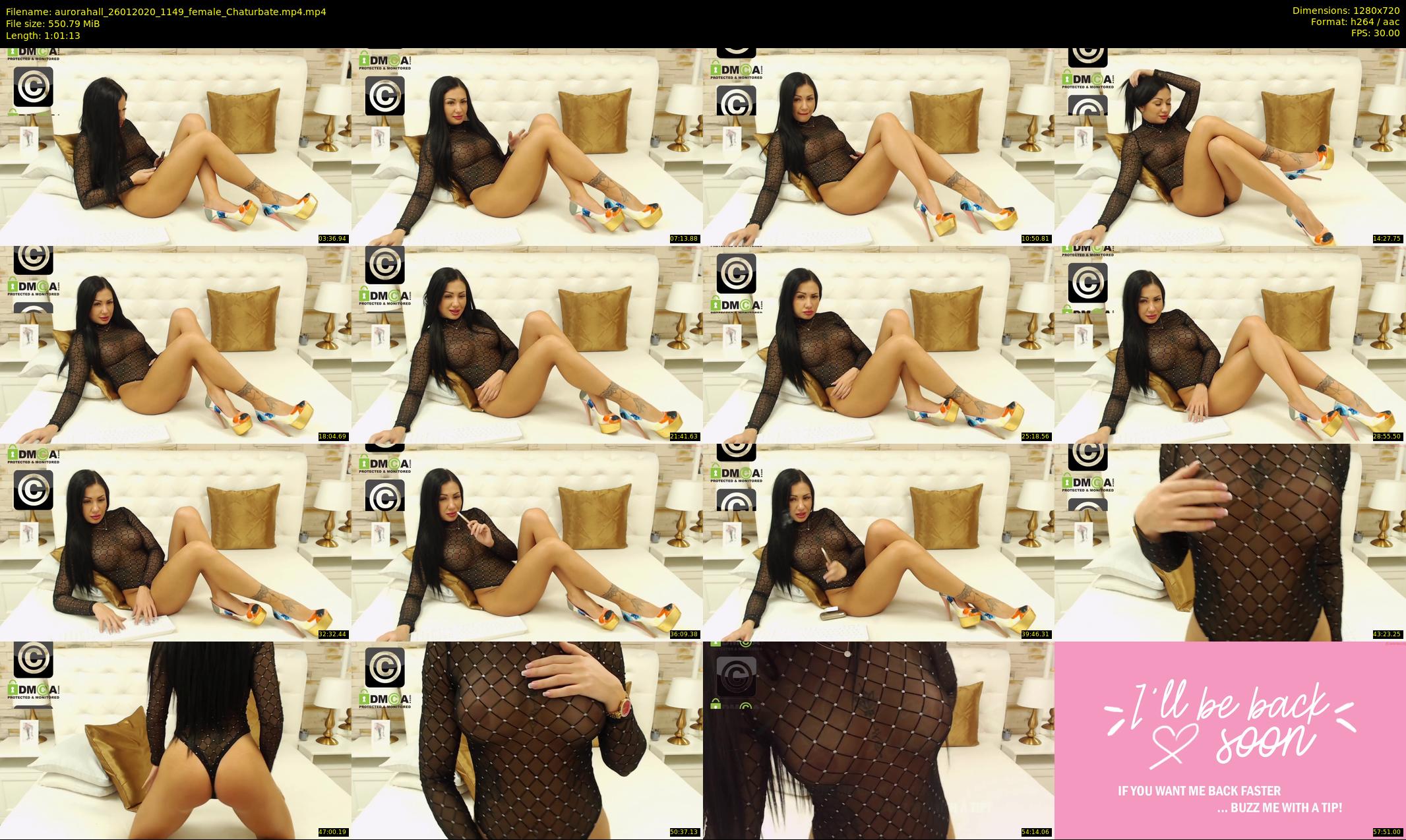 aurorahall — 62 minute Chaturbate female cam show recording, 720p, Jan 26, 2020