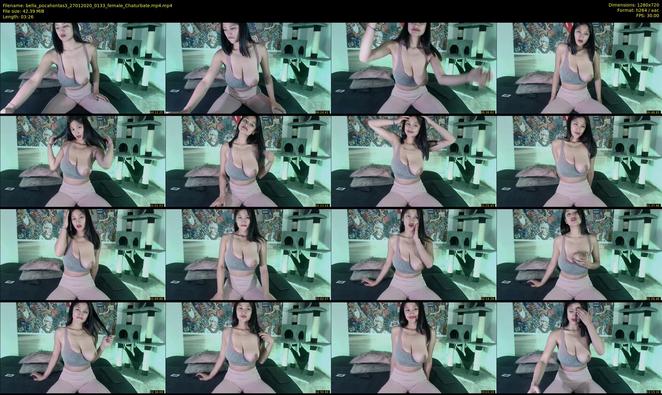 bella_pocahontas3 — 4 minute Chaturbate female cam show recording, 720p, Jan 27, 2020