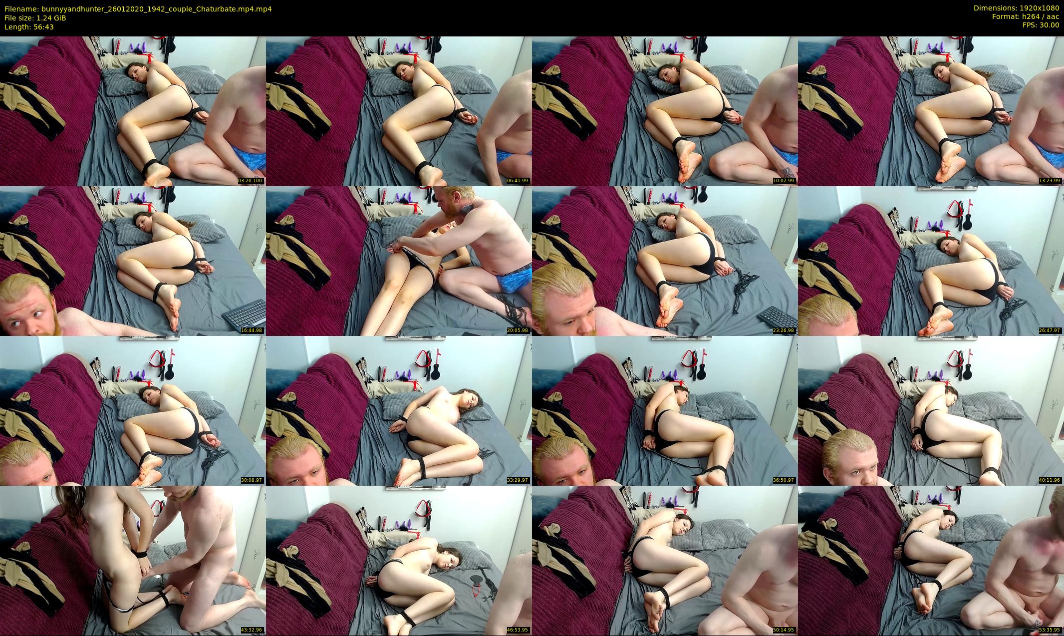 bunnyyandhunter — 57 minute Chaturbate couple cam show recording, 1080p, Jan 26, 2020