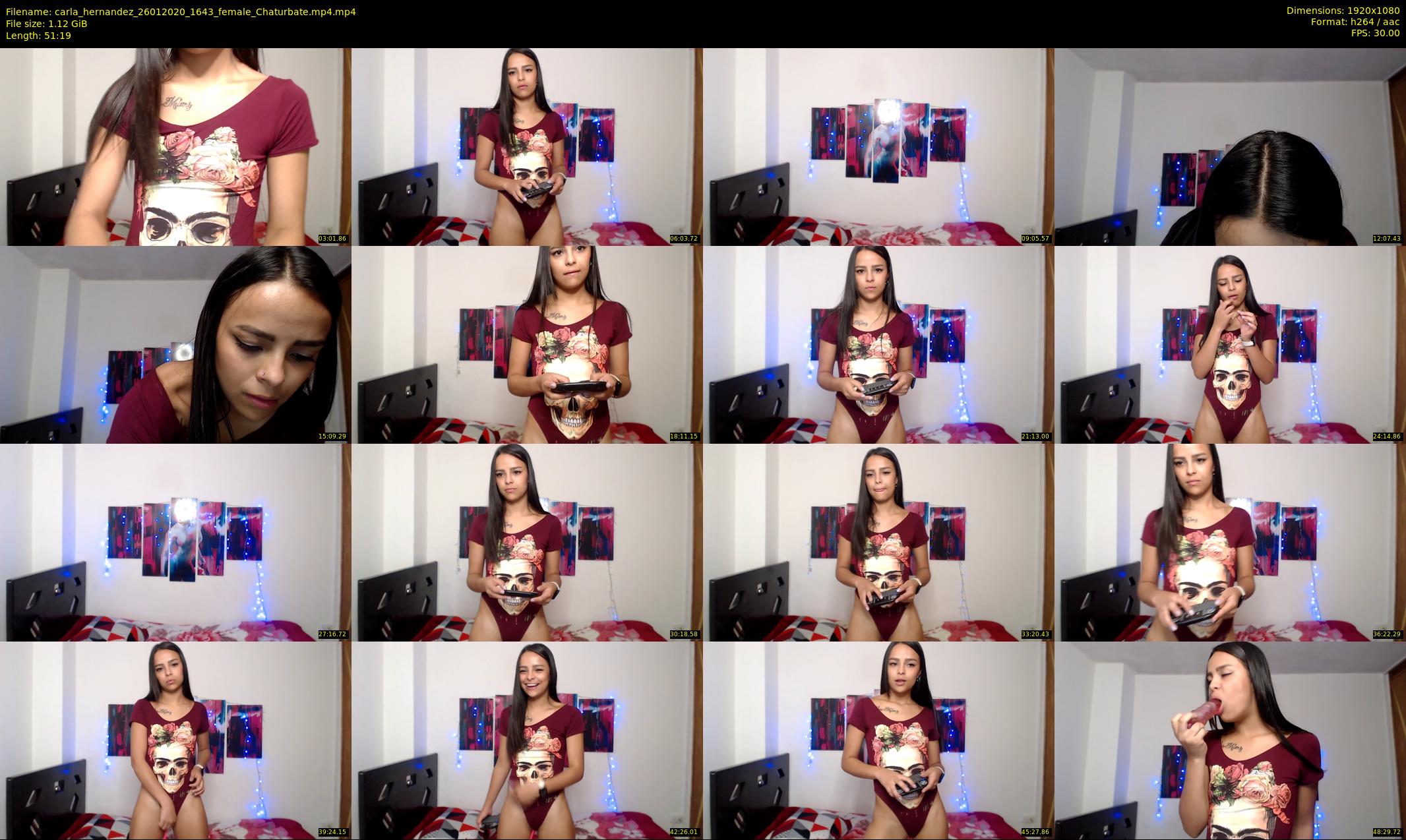 carla_hernandez — 52 minute Chaturbate female cam show recording, 1080p, Jan 26, 2020