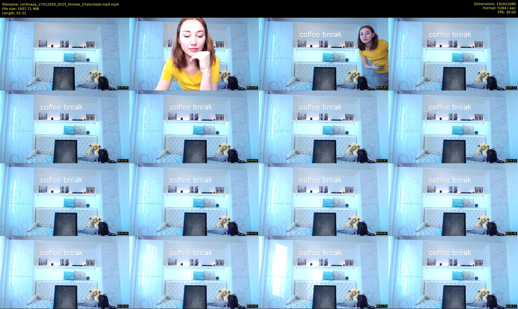 certinaaa — 56 minute Chaturbate female cam show recording, 1080p, Jan 27, 2020