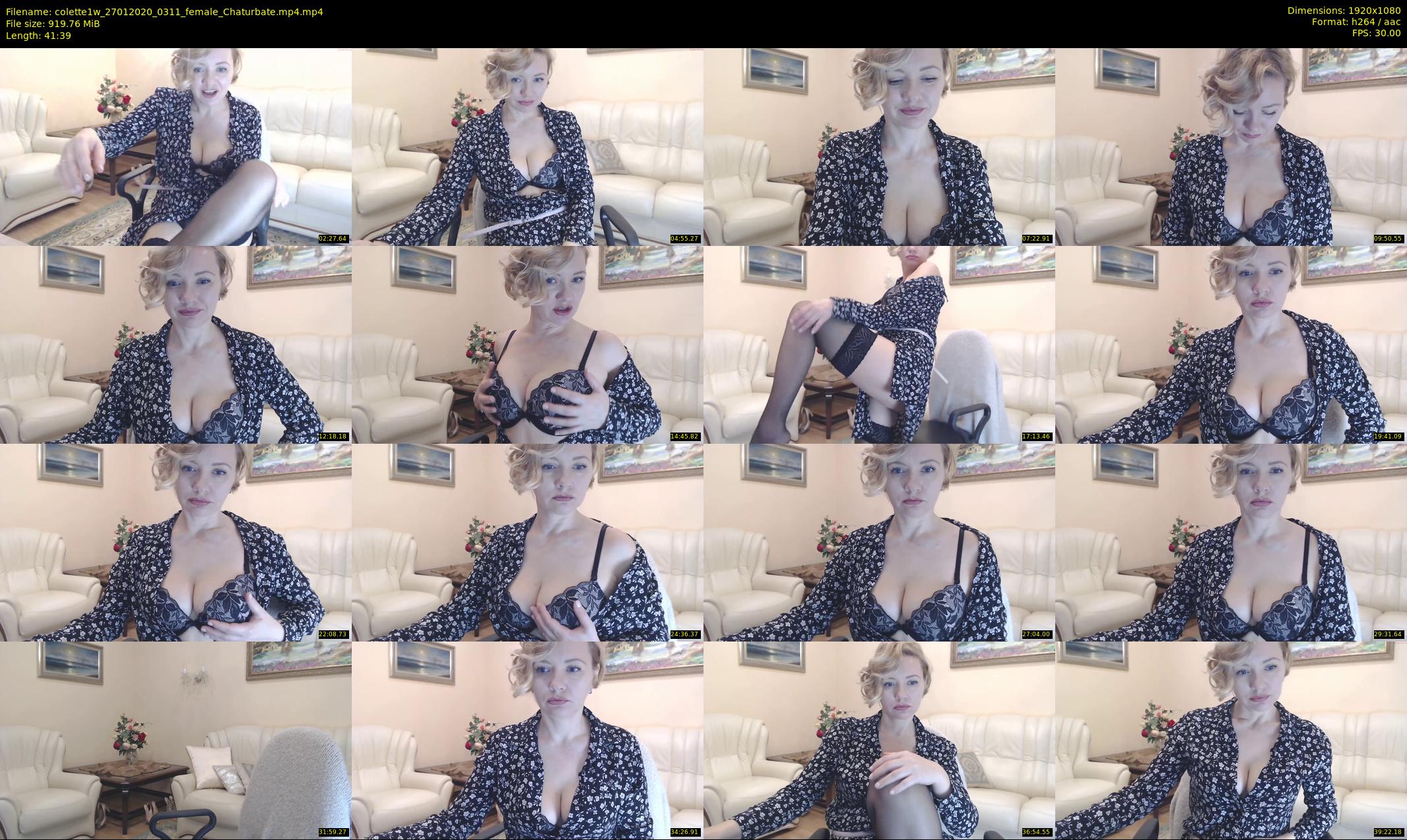 colette1w — 42 minute Chaturbate female cam show recording, 1080p, Jan 27, 2020