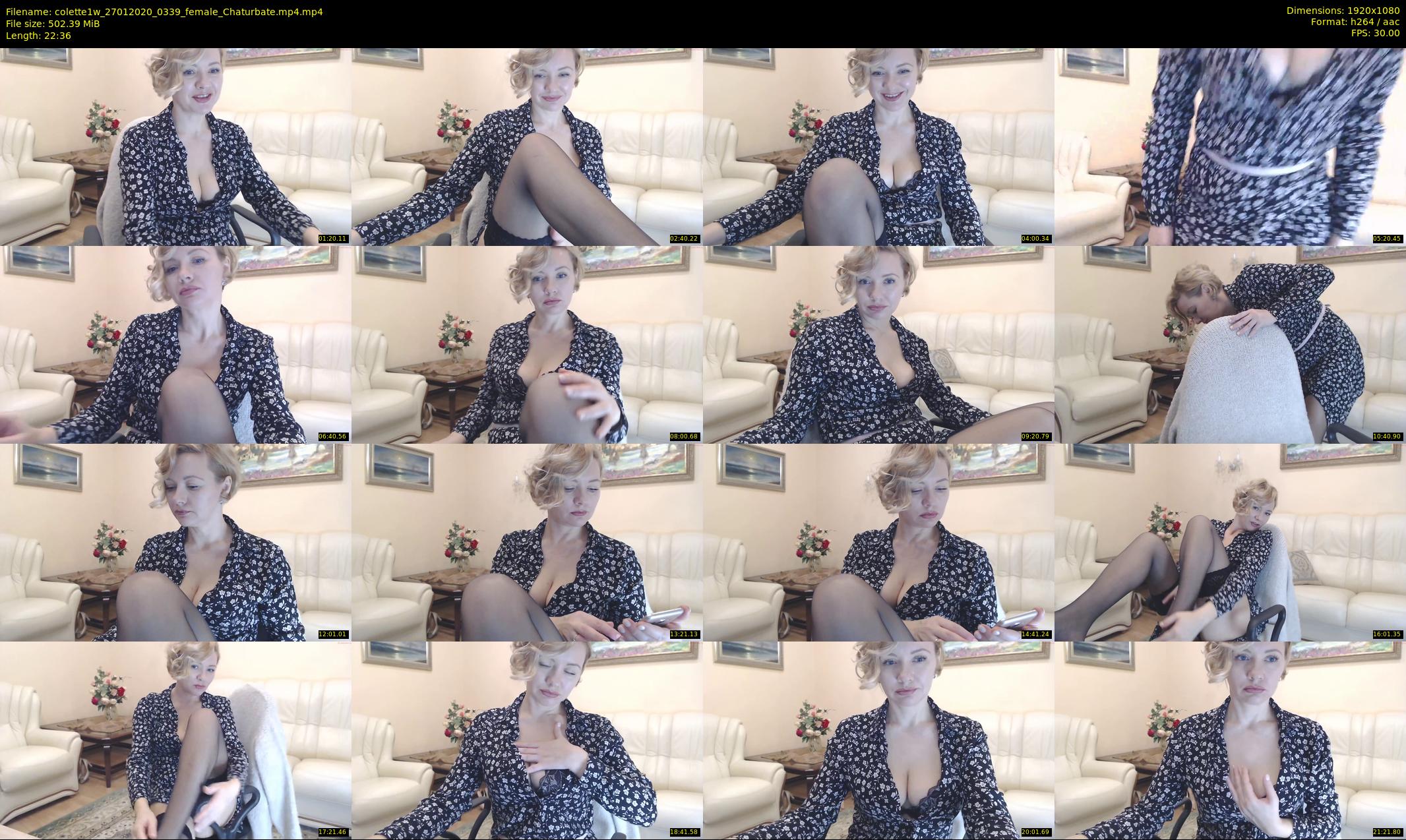 colette1w — 23 minute Chaturbate female cam show recording, 1080p, Jan 27, 2020