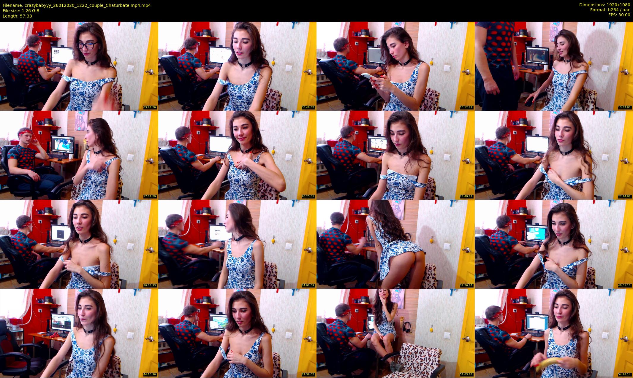 crazybabyyy — 58 minute Chaturbate couple cam show recording, 1080p, Jan 26, 2020