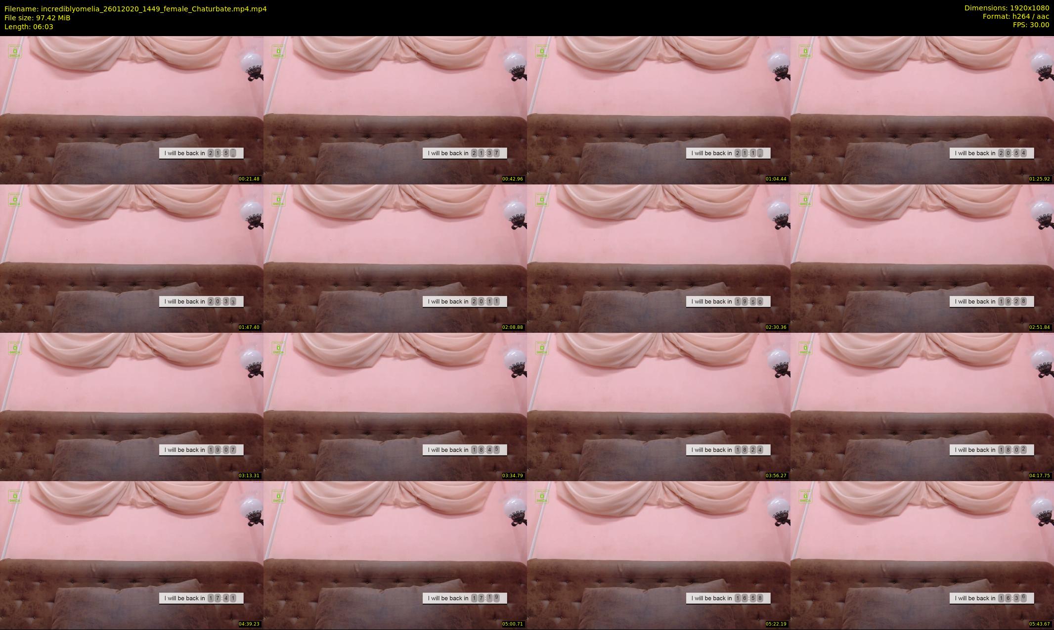 incrediblyomelia — 7 minute Chaturbate female cam show recording, 1080p, Jan 26, 2020