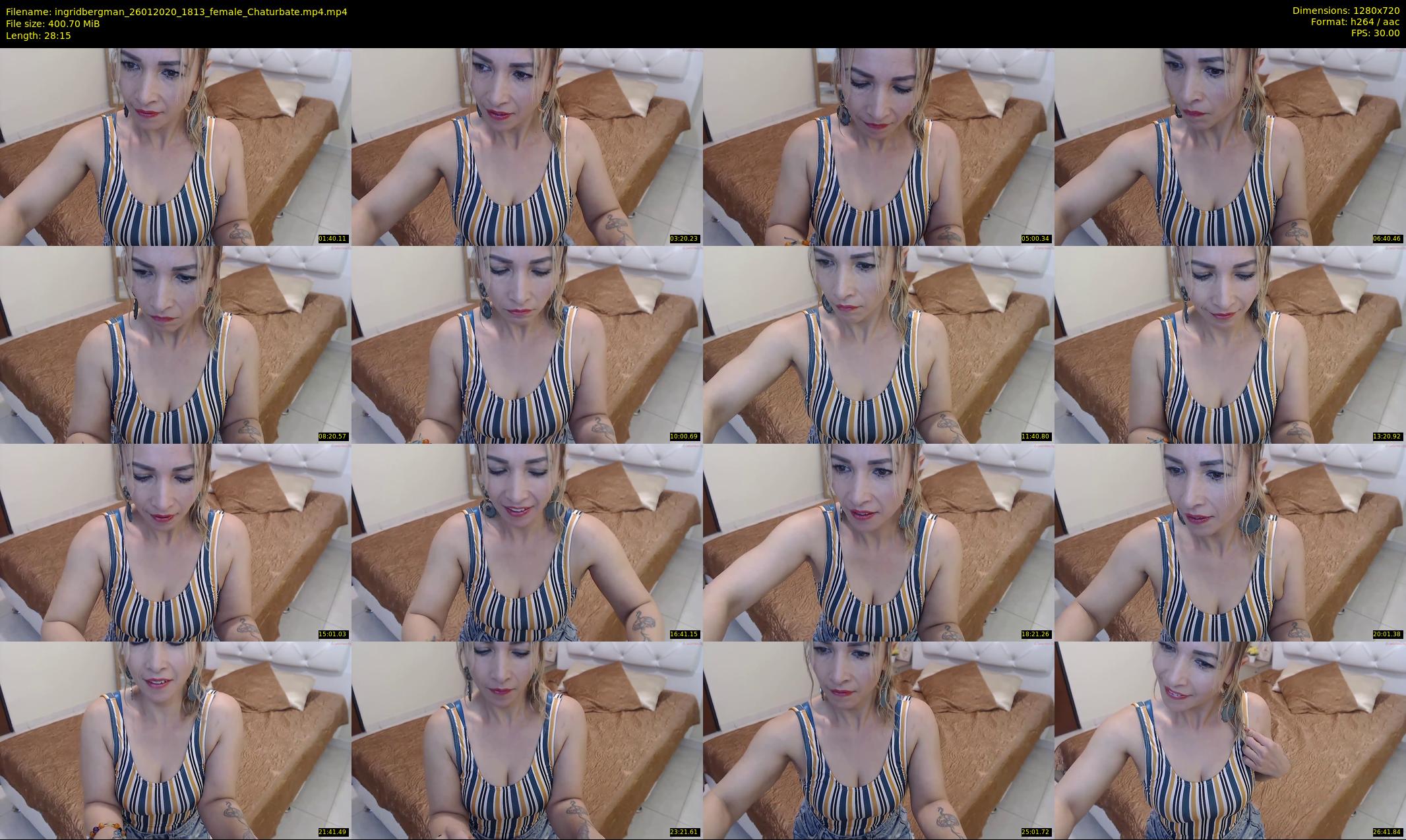 ingridbergman — 29 minute Chaturbate female cam show recording, 720p, Jan 26, 2020