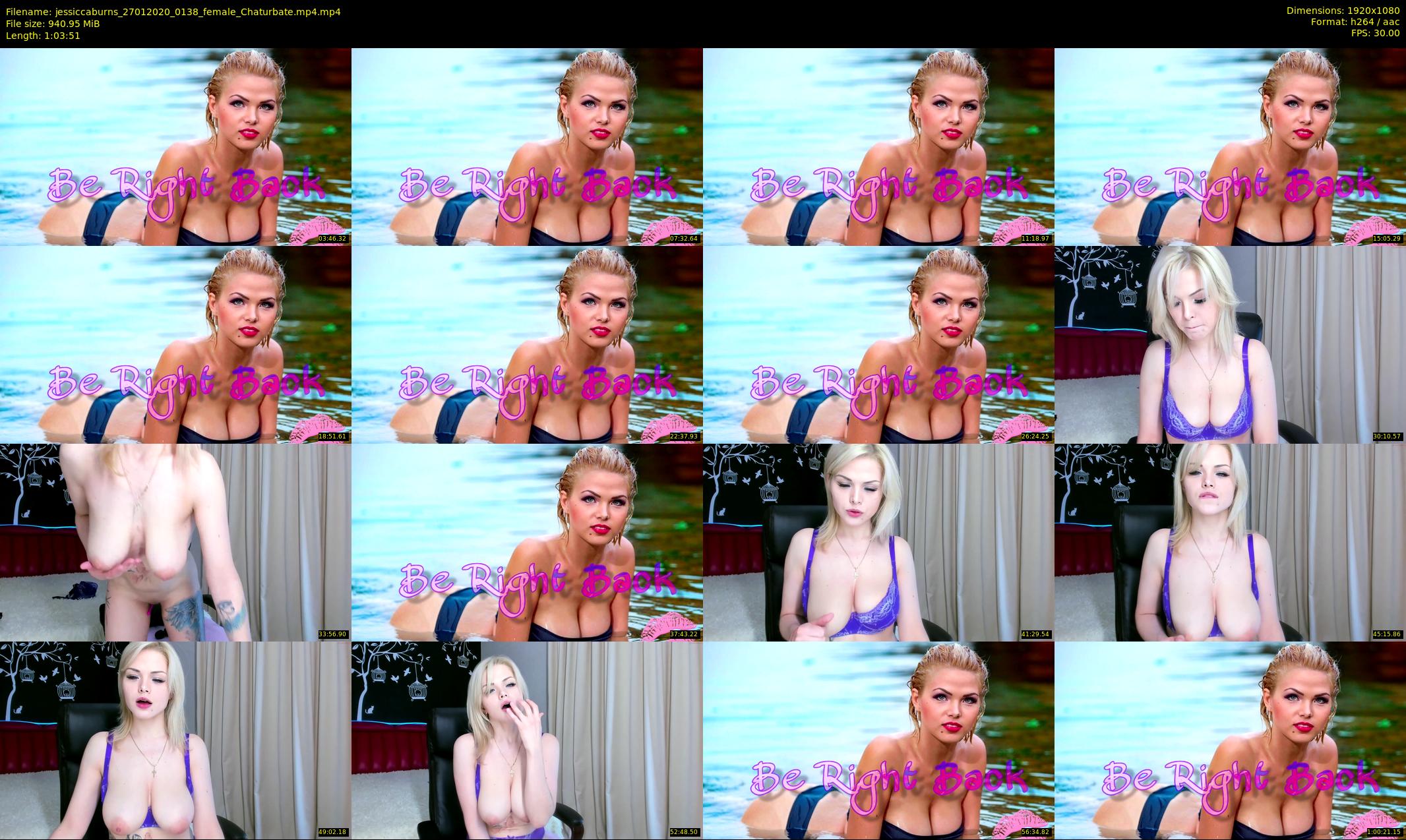 jessiccaburns — 64 minute Chaturbate female cam show recording, 1080p, Jan 27, 2020