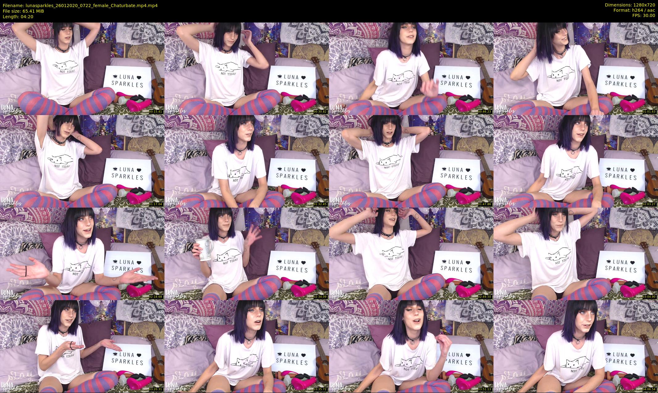 lunasparkles — 5 minute Chaturbate female cam show recording, 720p, Jan 26, 2020