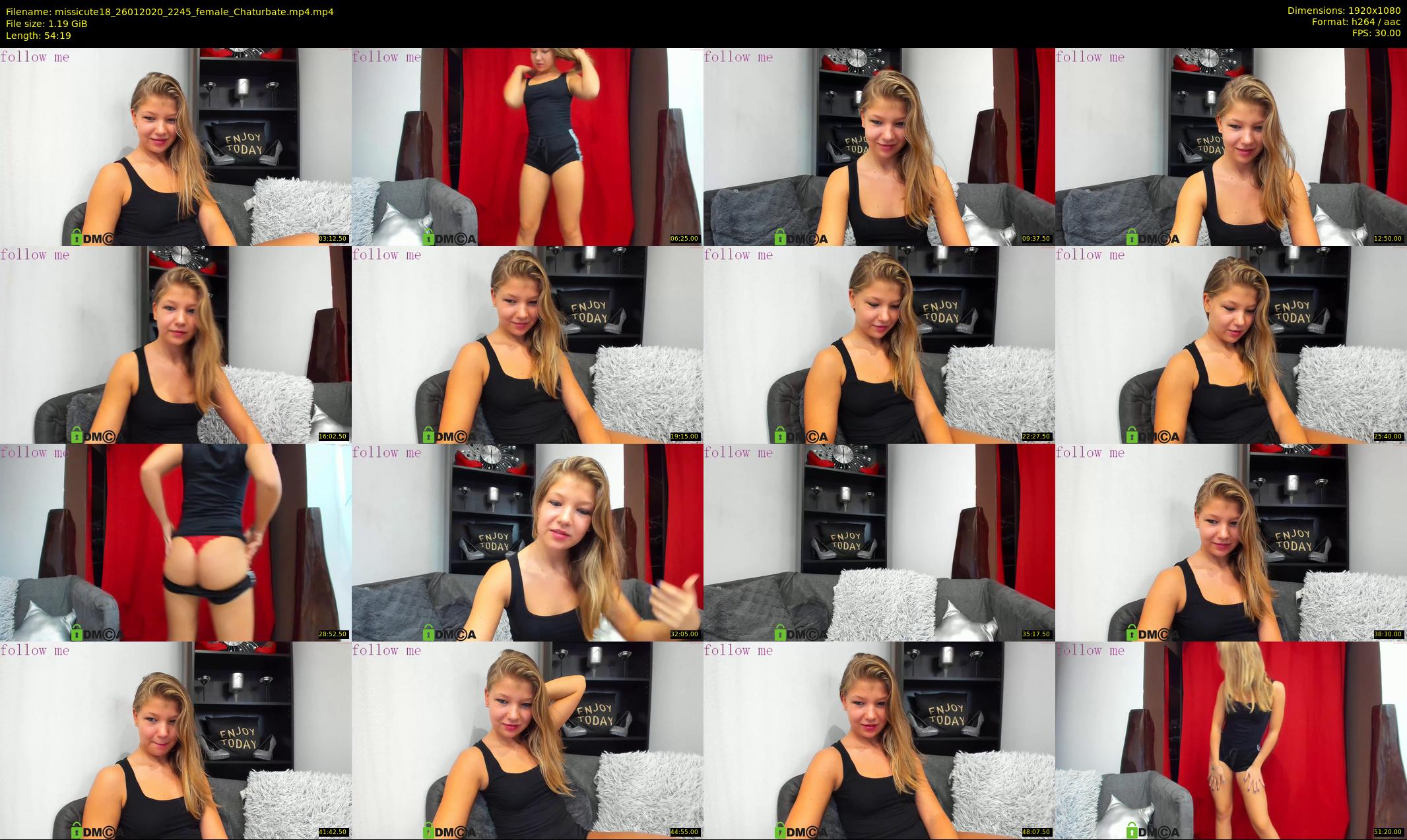 missicute18 — 55 minute Chaturbate female cam show recording, 1080p, Jan 26, 2020