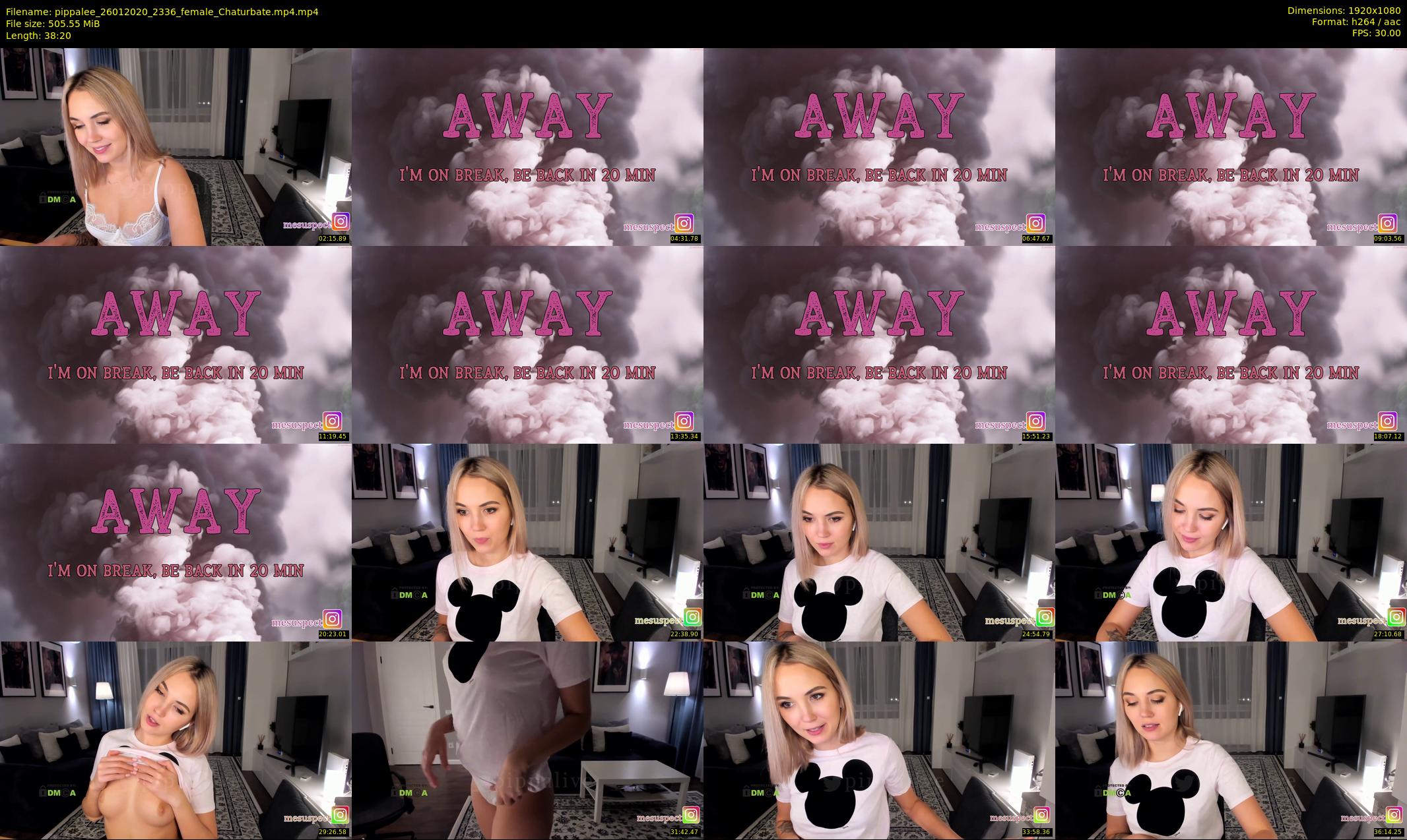 pippalee — 39 minute Chaturbate female cam show recording, 1080p, Jan 26, 2020