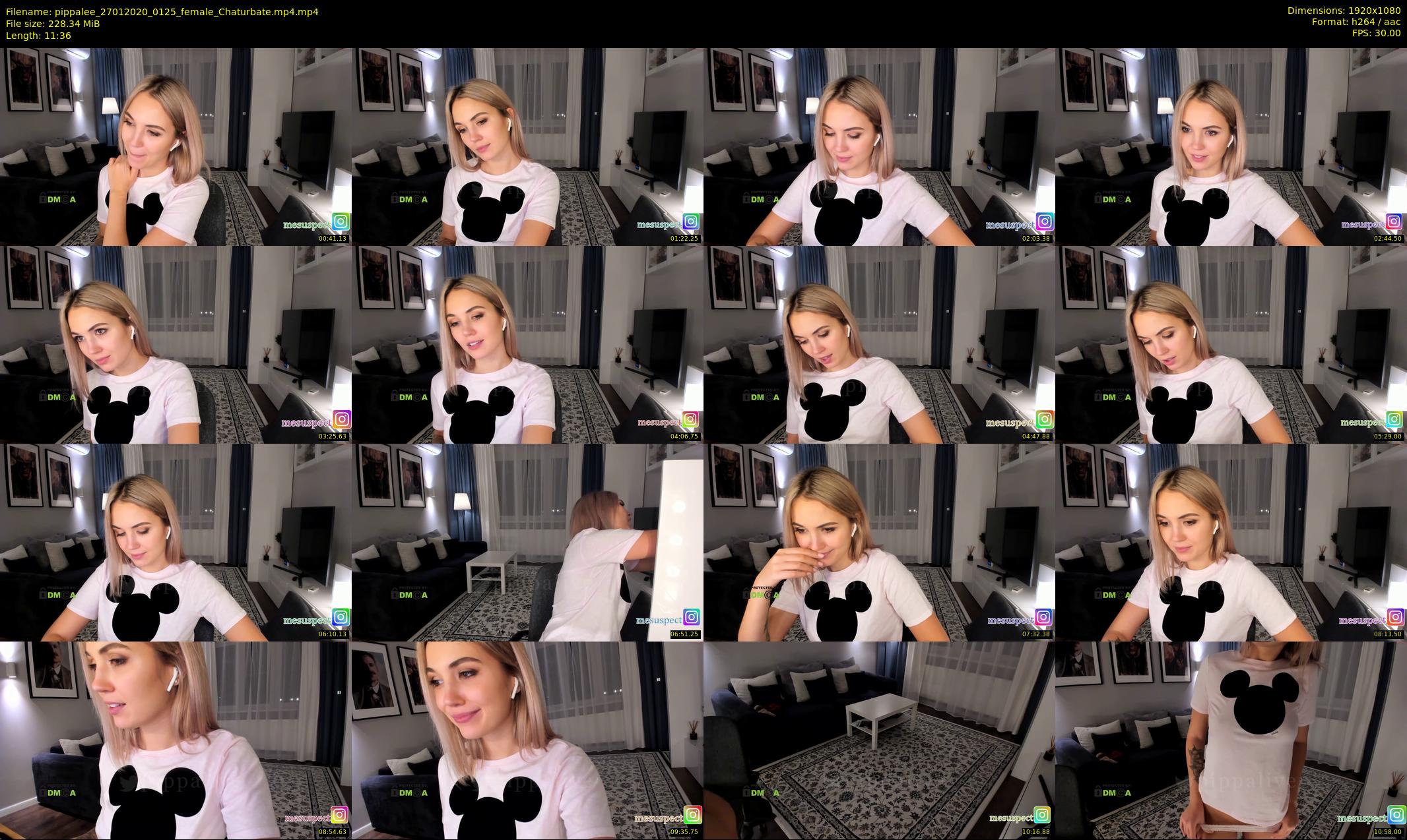 pippalee — 12 minute Chaturbate female cam show recording, 1080p, Jan 27, 2020