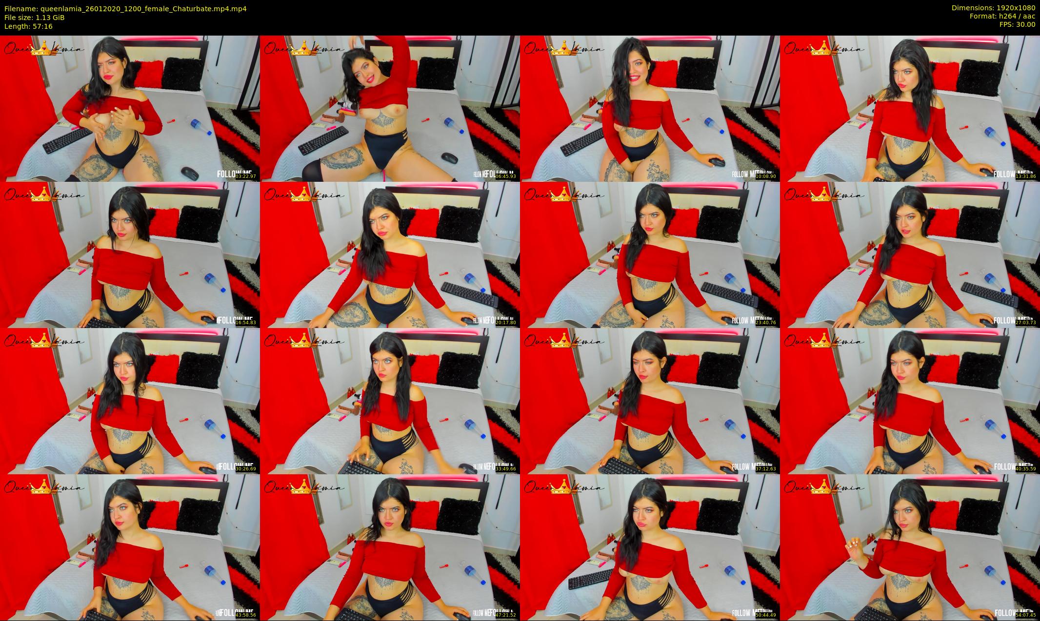 queenlamia — 58 minute Chaturbate female cam show recording, 1080p, Jan 26, 2020