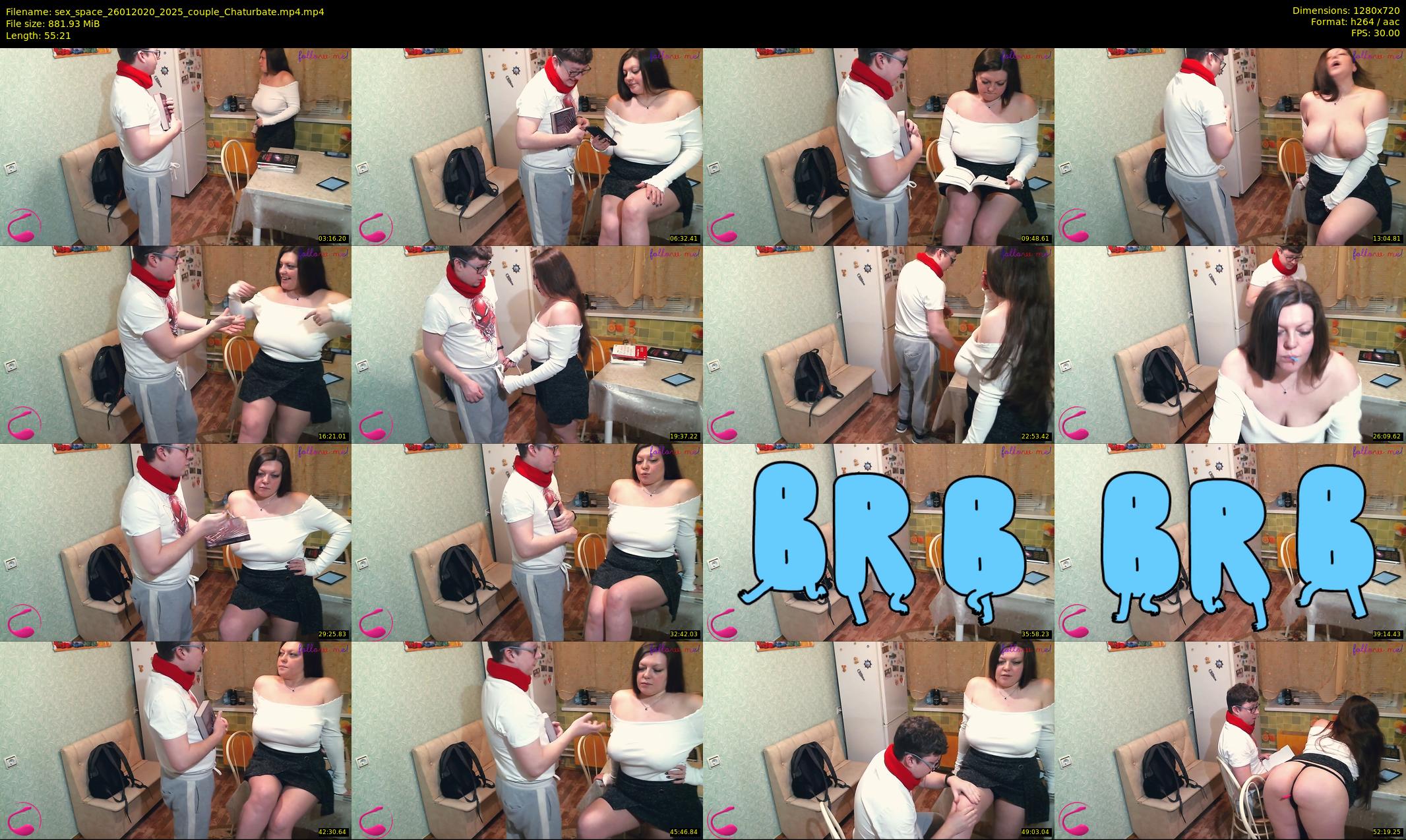 sex_space — 56 minute Chaturbate couple cam show recording, 720p, Jan 26, 2020
