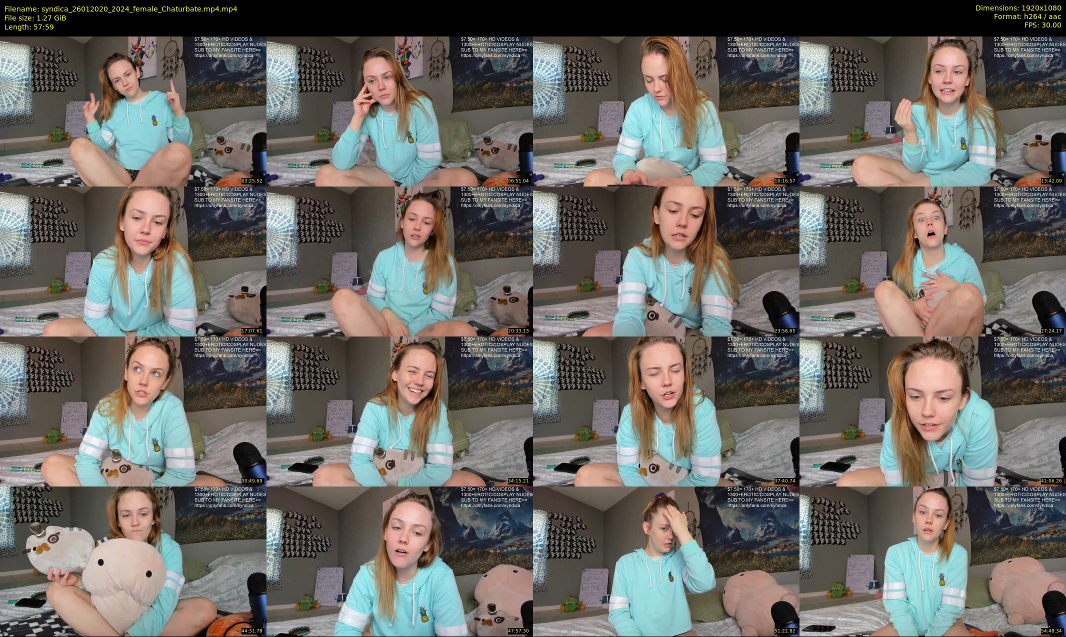 syndica — 58 minute Chaturbate female cam show recording, 1080p, Jan 26, 2020