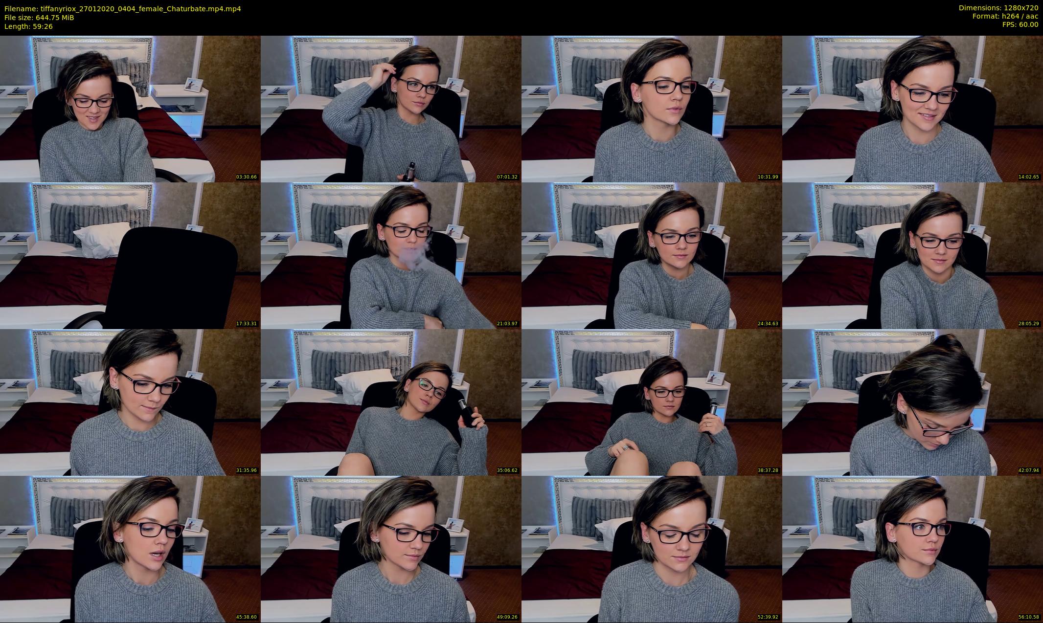 tiffanyriox — 60 minute Chaturbate female cam show recording, 720p, Jan 27, 2020