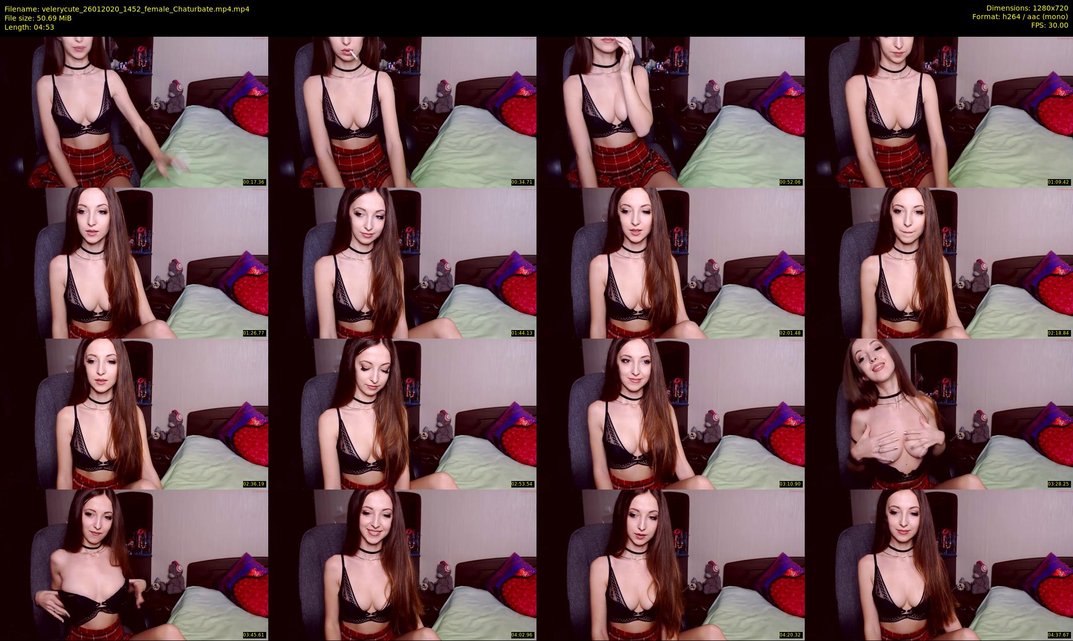 velerycute — 5 minute Chaturbate female cam show recording, 720p, Jan 26, 2020