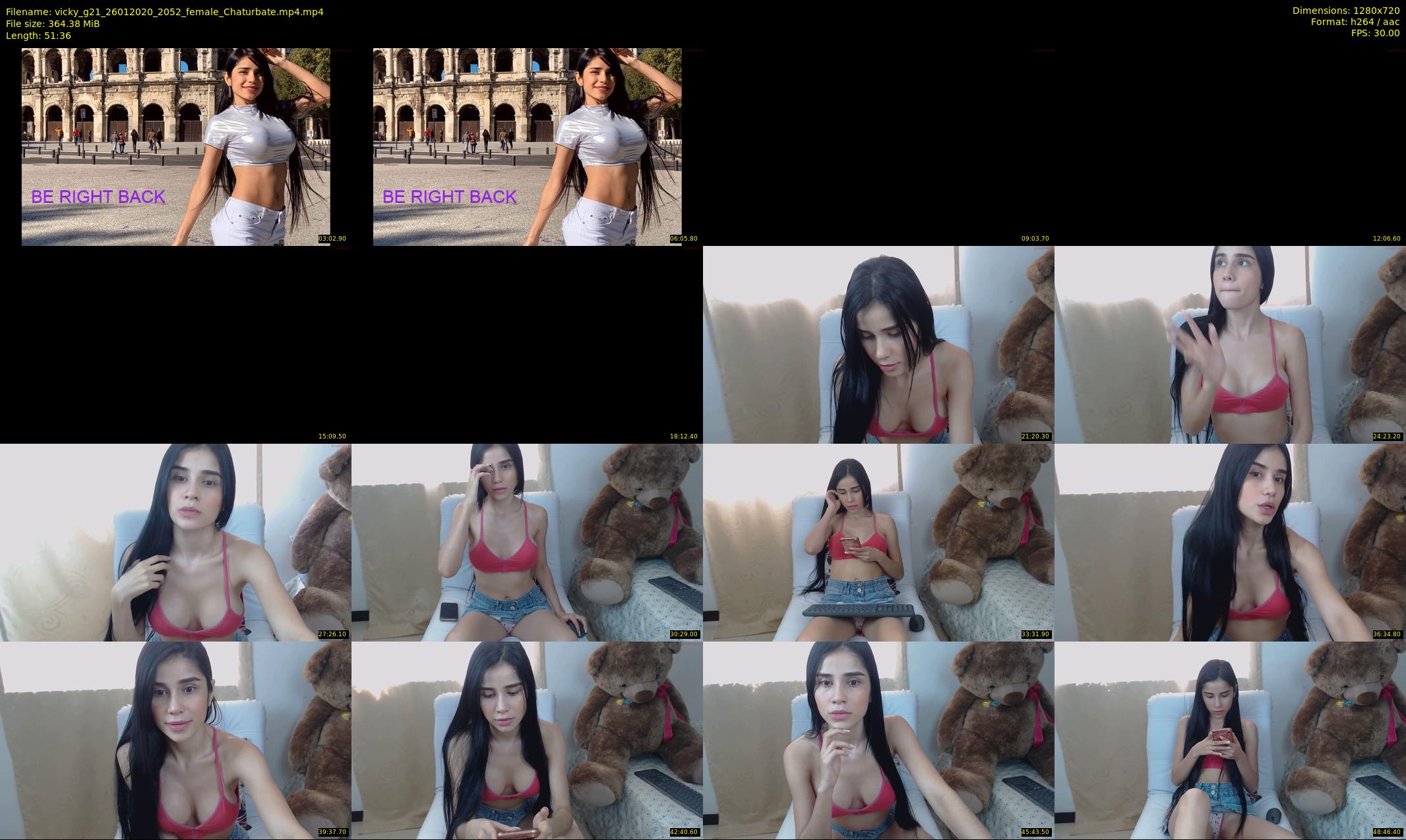 vicky_g21 — 52 minute Chaturbate female cam show recording, 720p, Jan 26, 2020