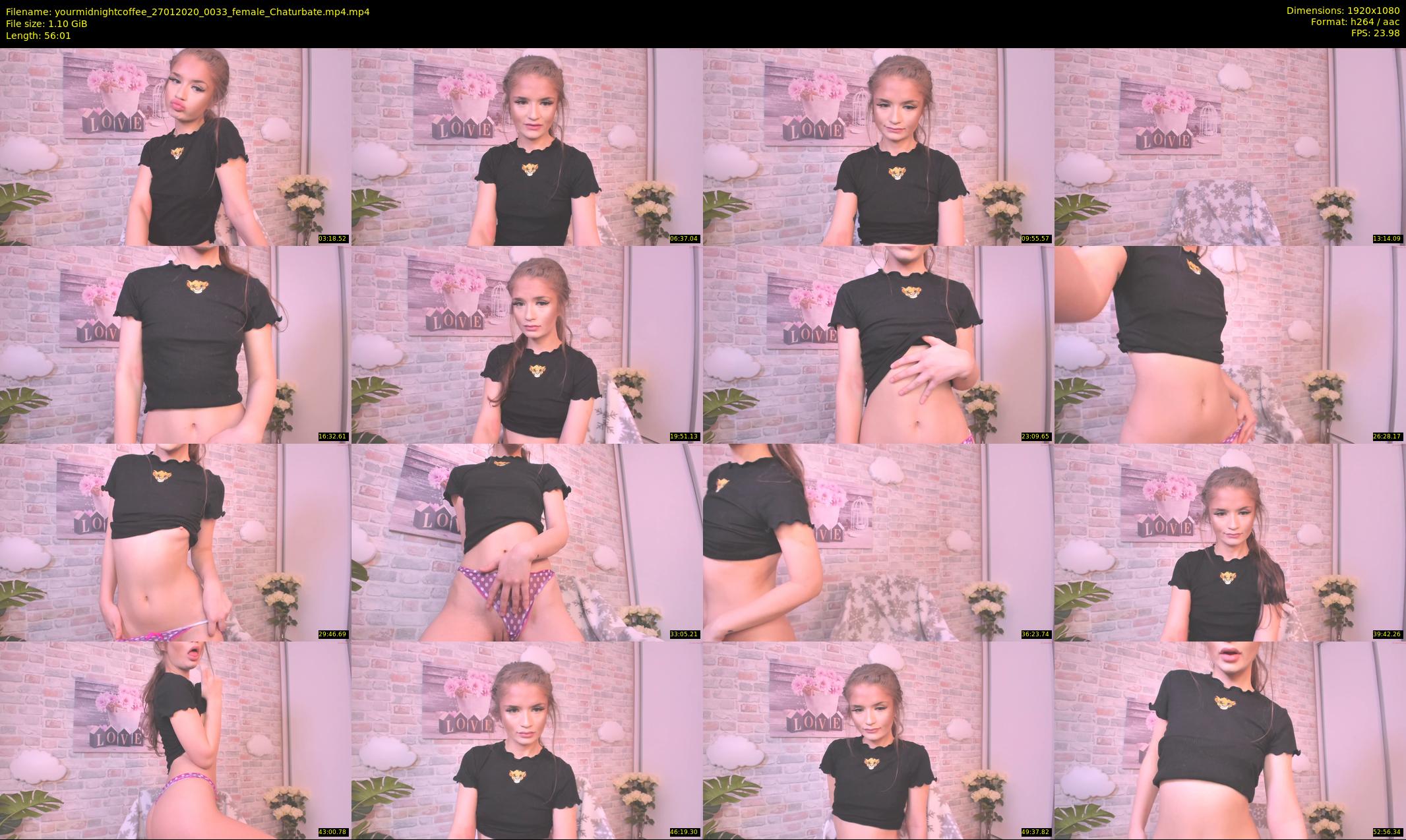 yourmidnightcoffee — 57 minute Chaturbate female cam show recording, 1080p, Jan 27, 2020