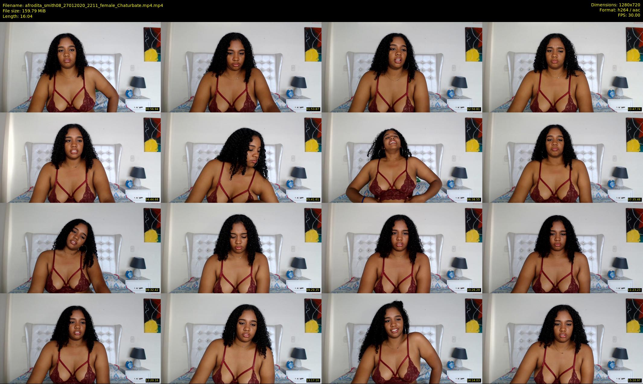afrodita_smith08 — 17 minute Chaturbate female cam show recording, 720p, Jan 27, 2020