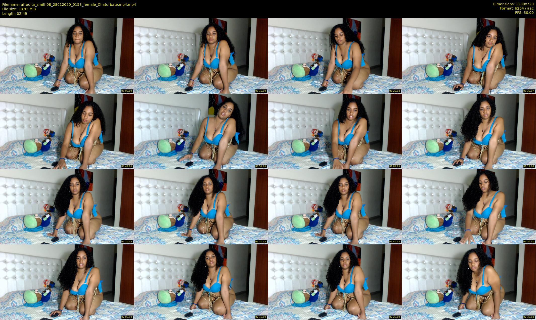 afrodita_smith08 — 3 minute Chaturbate female cam show recording, 720p, Jan 28, 2020