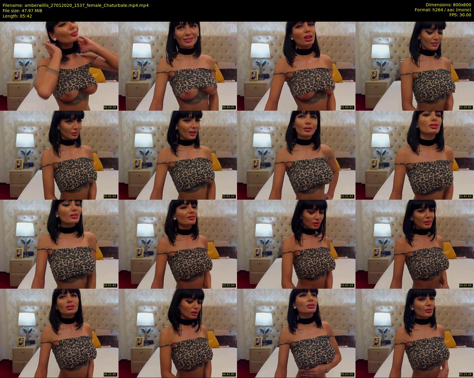 amberwillis — 6 minute Chaturbate female cam show recording, 480p, Jan 27, 2020