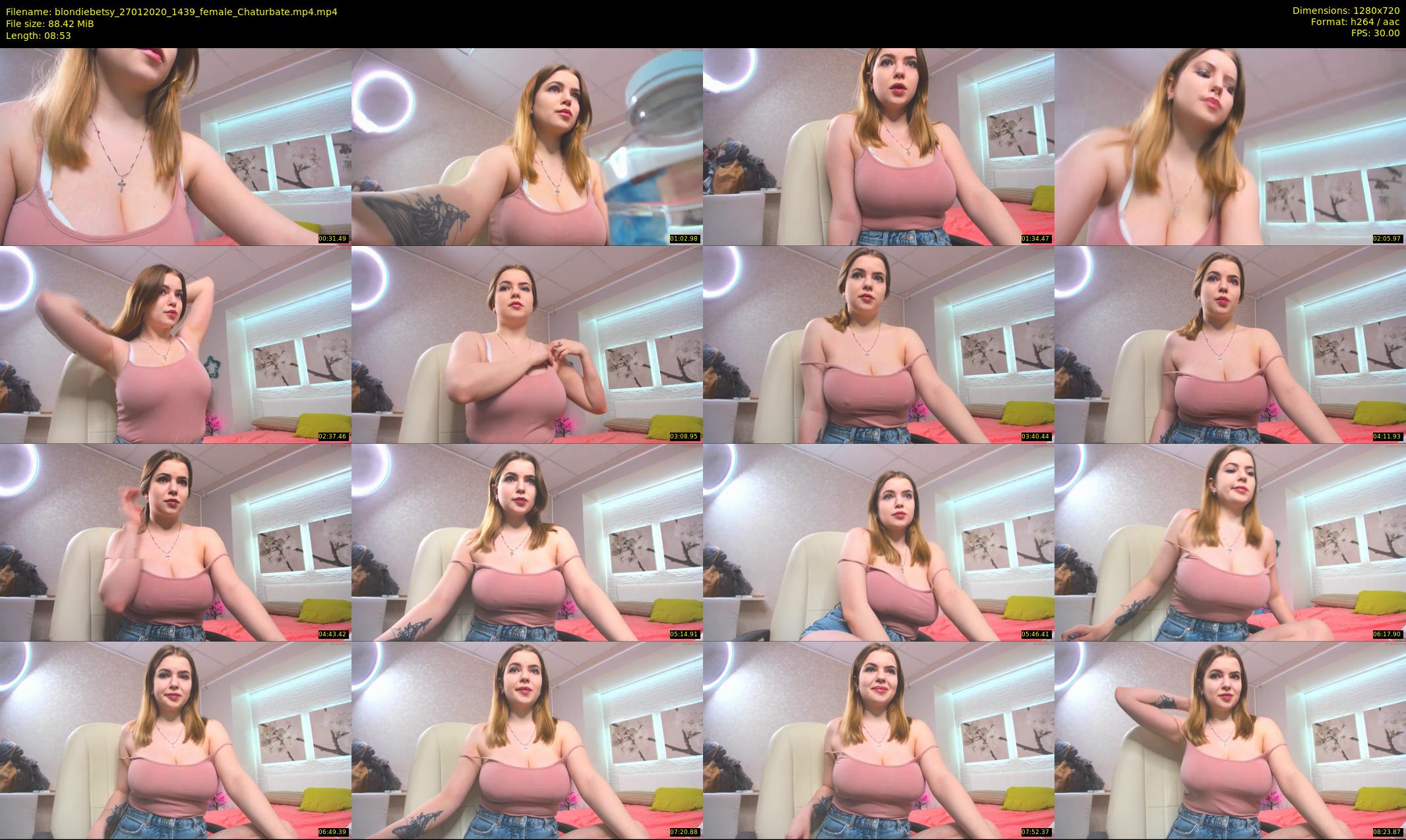 blondiebetsy — 9 minute Chaturbate female cam show recording, 720p, Jan 27, 2020