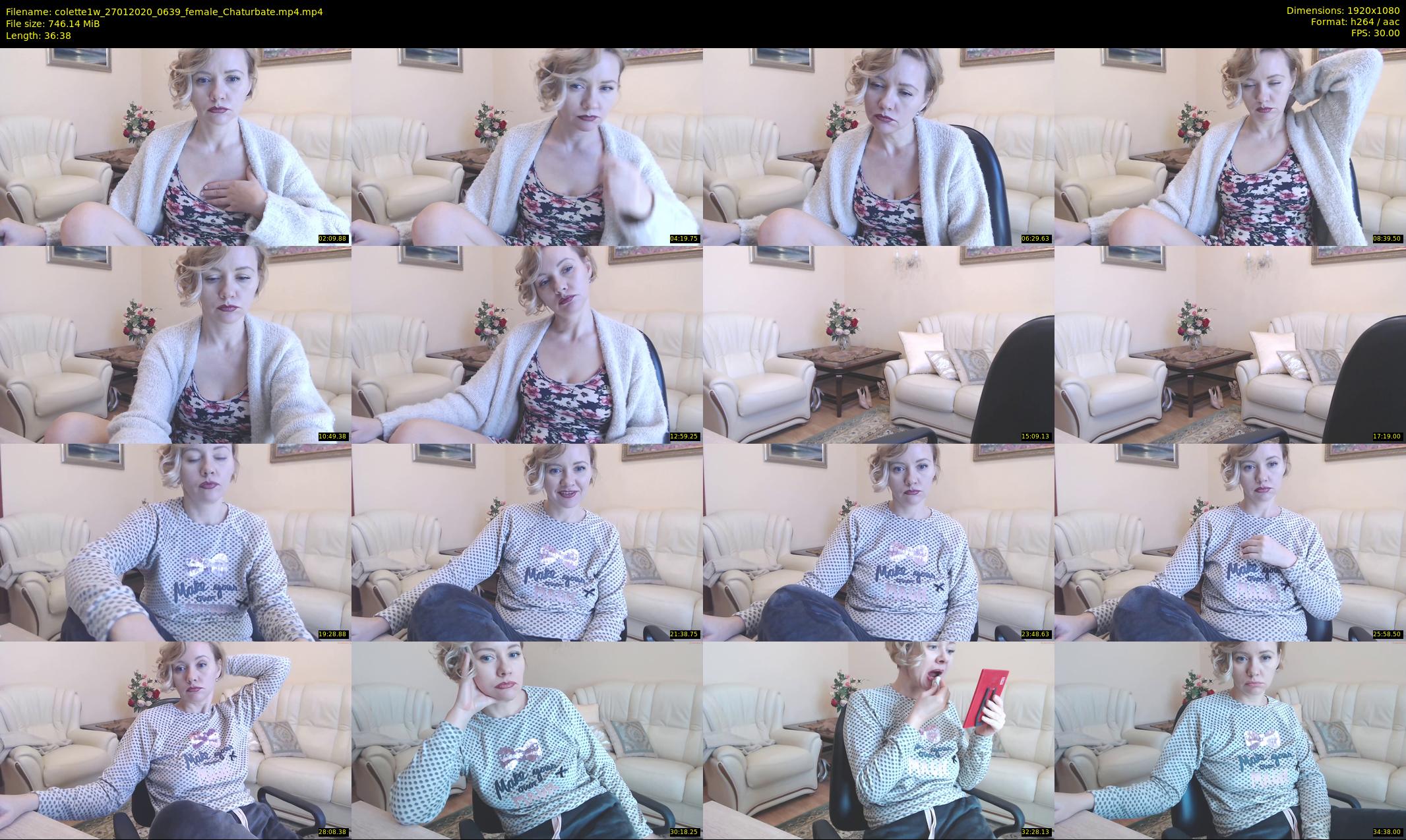colette1w — 37 minute Chaturbate female cam show recording, 1080p, Jan 27, 2020