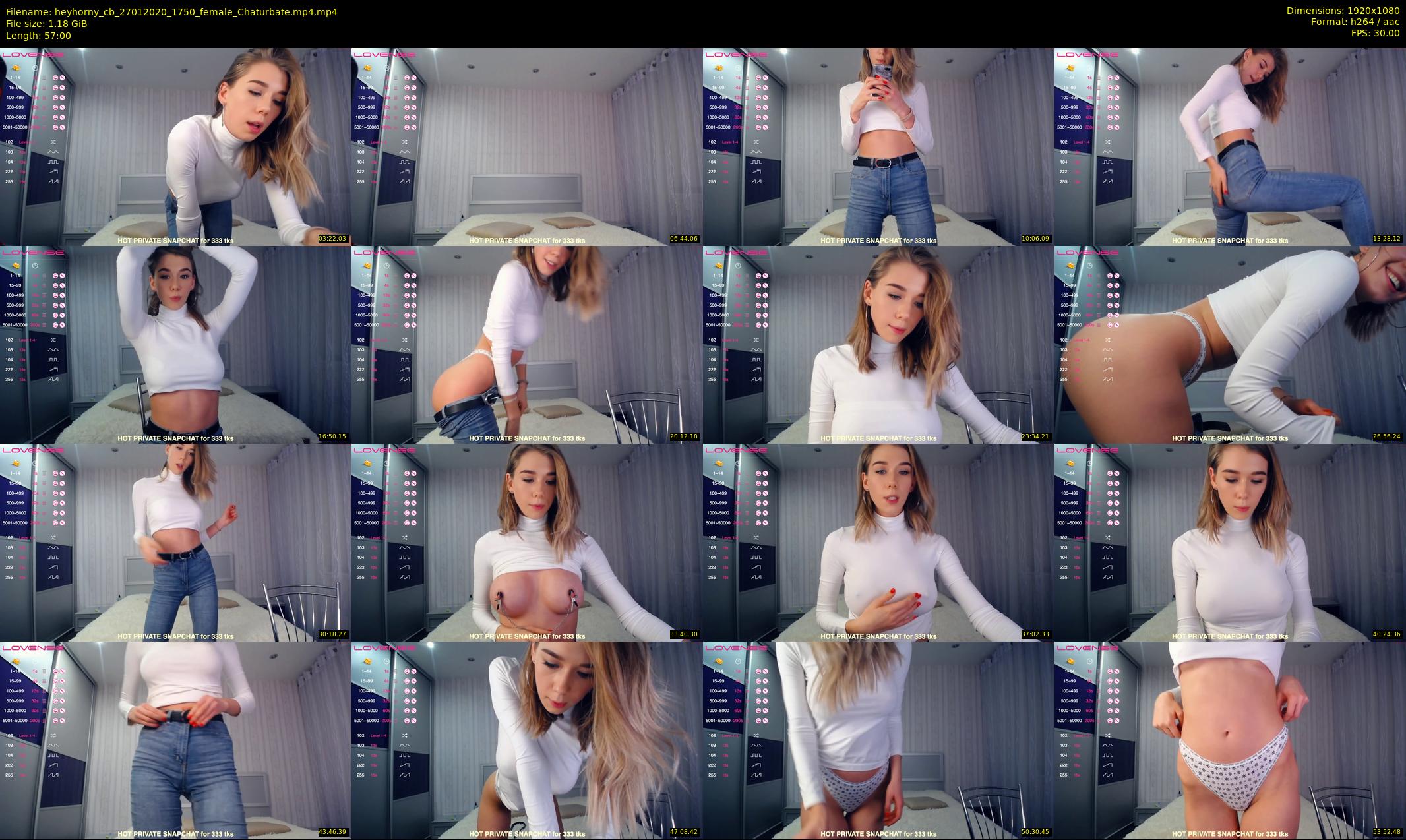 heyhorny_cb — 57 minute Chaturbate couple cam show recording, 1080p, Jan 27, 2020