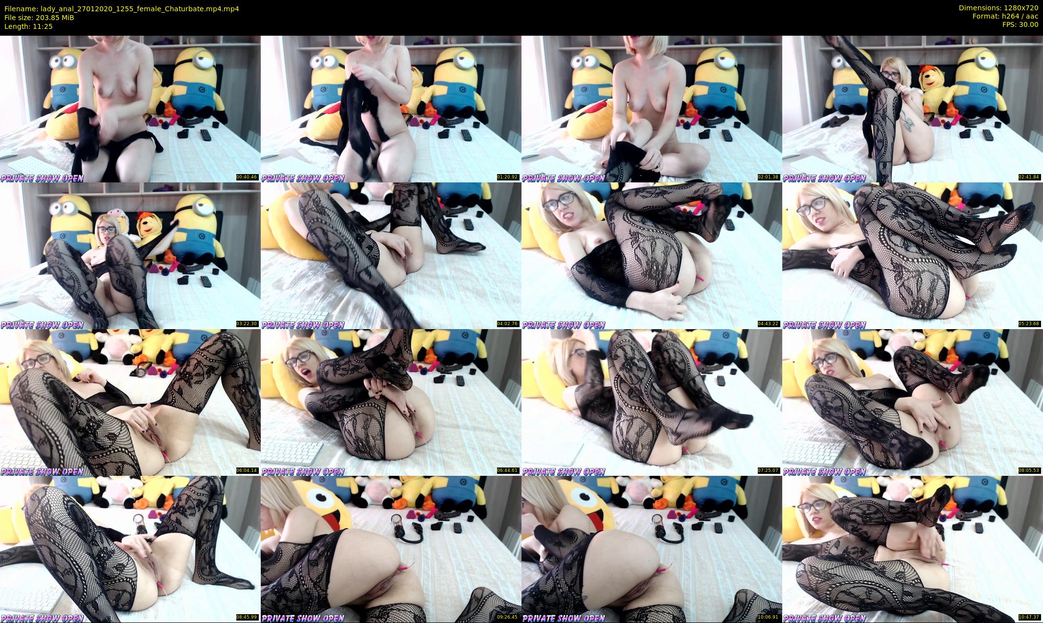 lady_anal — 12 minute Chaturbate female cam show recording, 720p, Jan 27, 2020