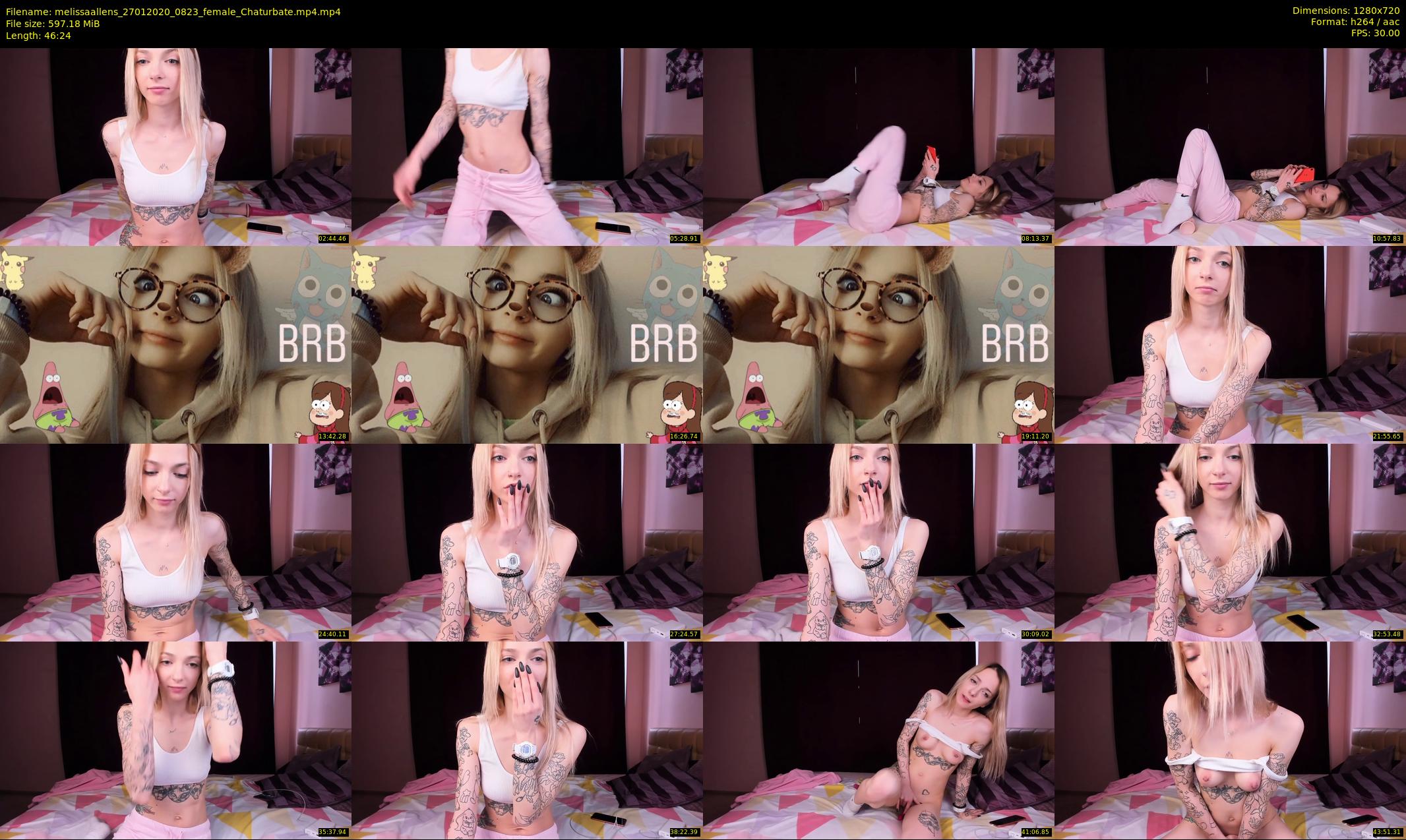 melissaallens — 47 minute Chaturbate female cam show recording, 720p, Jan 27, 2020