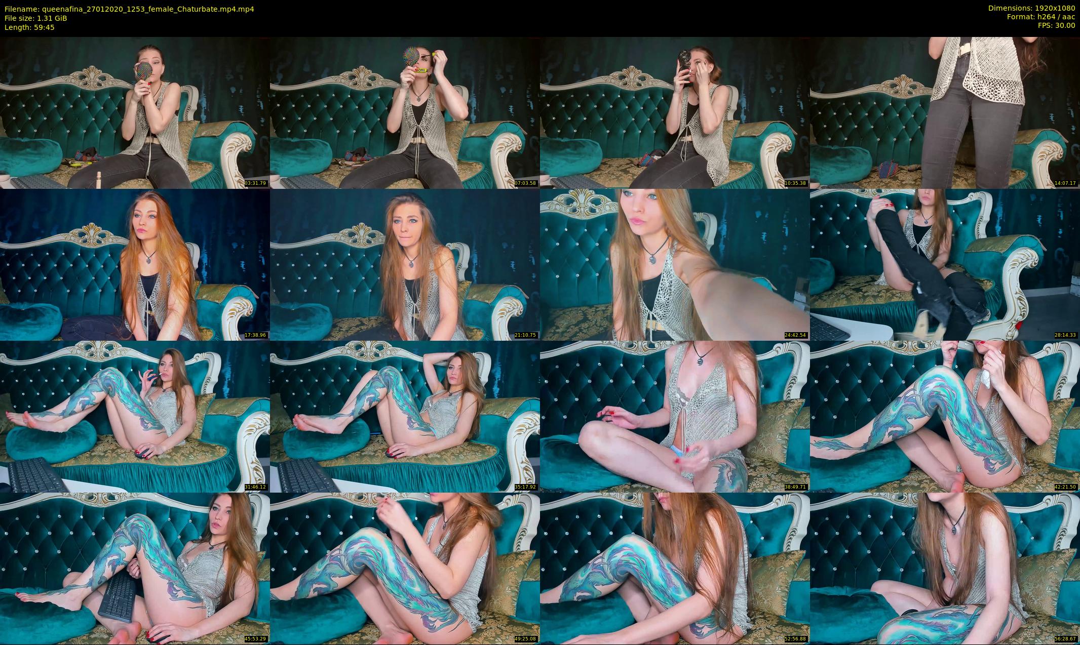 queenafina — 60 minute Chaturbate female cam show recording, 1080p, Jan 27, 2020