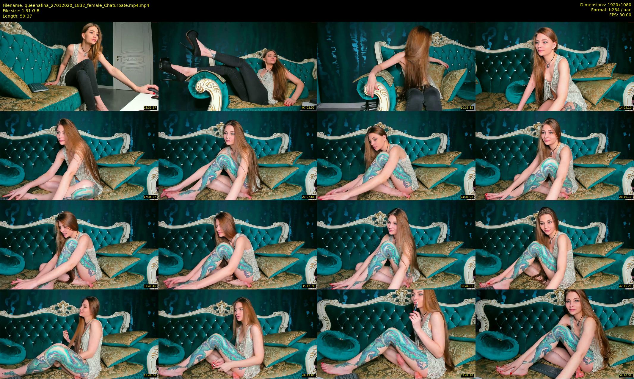 queenafina — 60 minute Chaturbate female cam show recording, 1080p, Jan 27, 2020