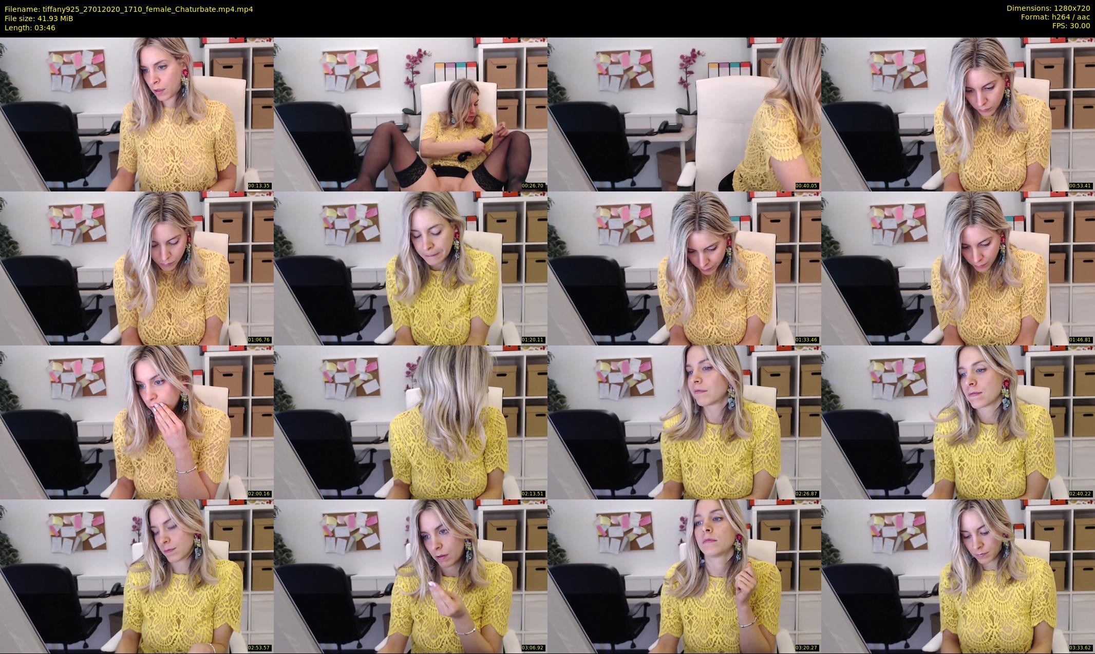 tiffany925 — 4 minute Chaturbate female cam show recording, 720p, Jan 27, 2020