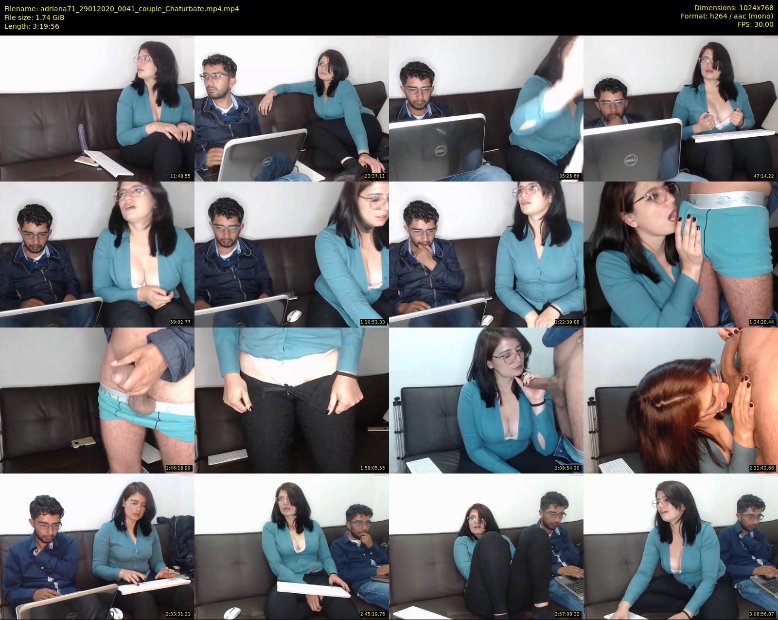 adriana71 — 200 minute Chaturbate couple cam show recording, 720p, Jan 29, 2020