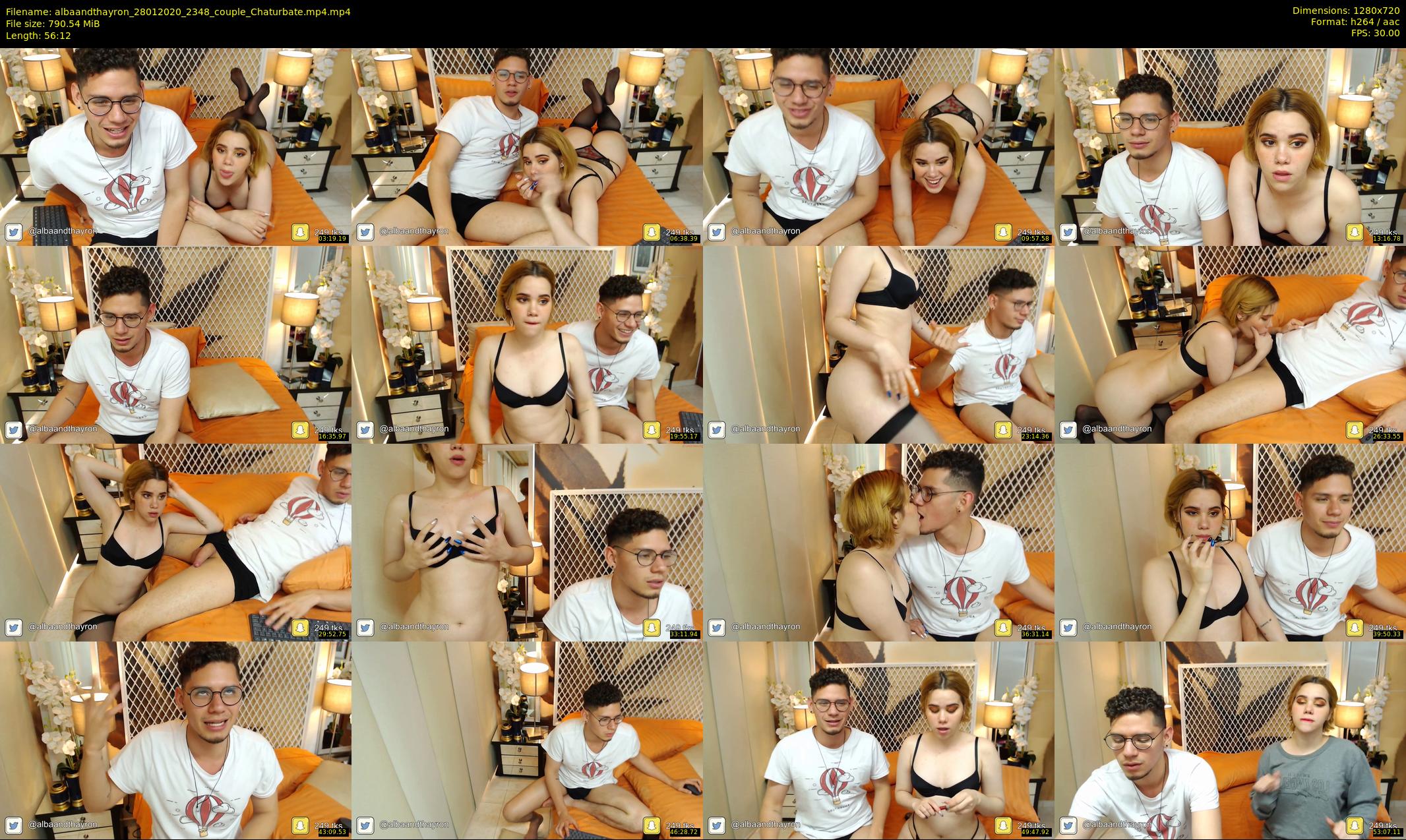albaandthayron — 57 minute Chaturbate couple cam show recording, 720p, Jan 28, 2020