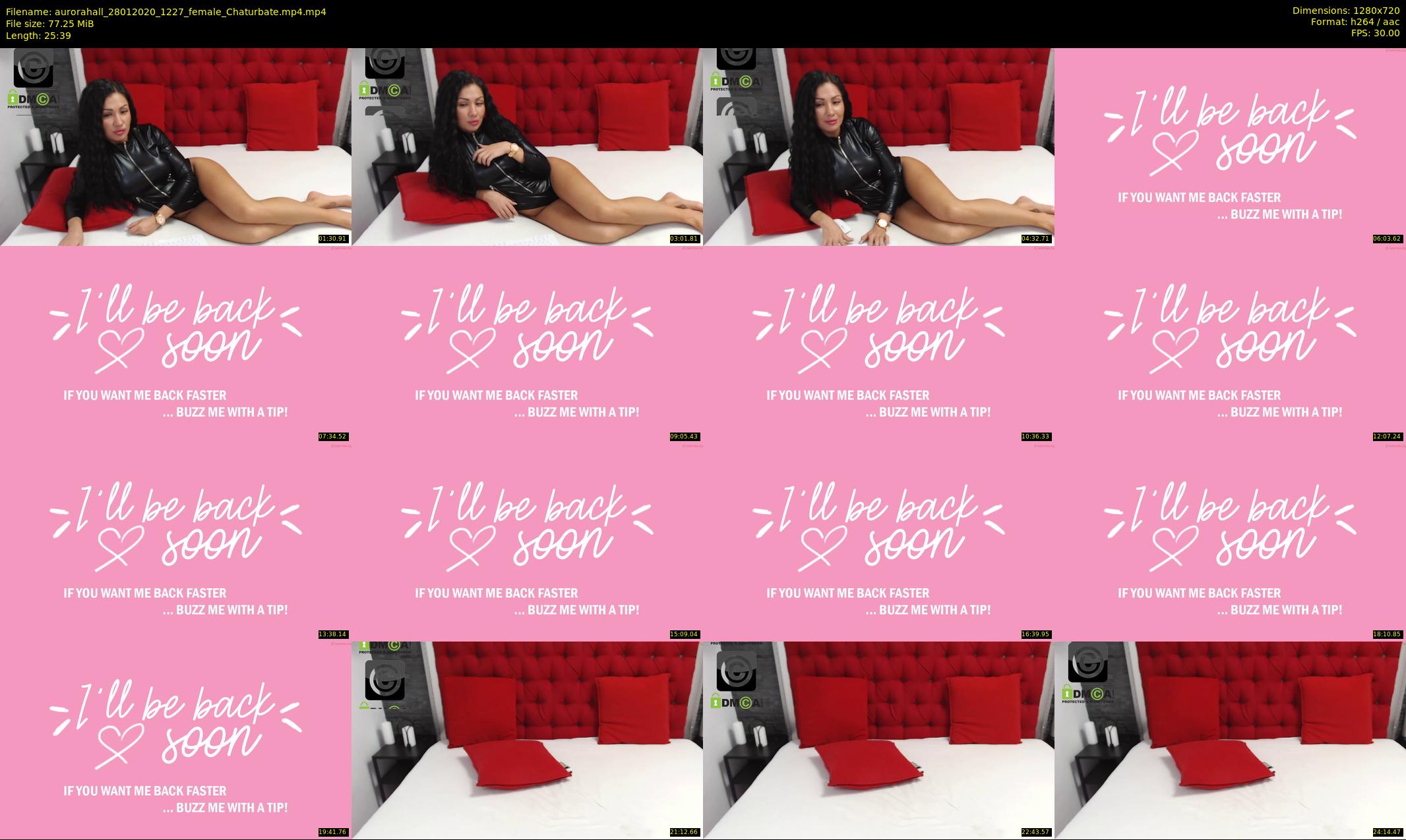 aurorahall — 26 minute Chaturbate female cam show recording, 720p, Jan 28, 2020