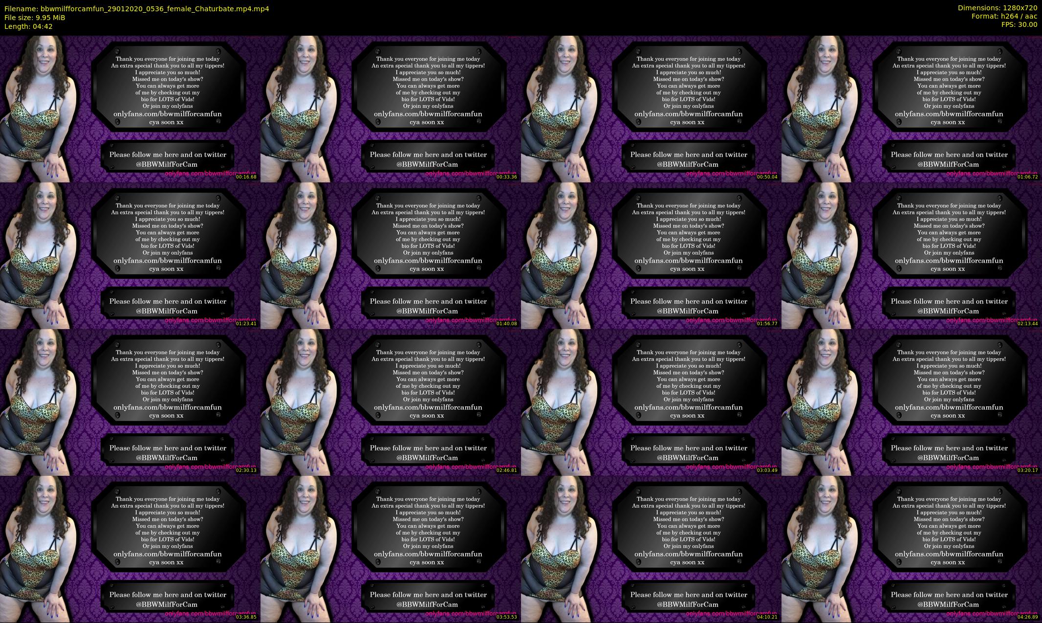 bbwmilfforcamfun — 5 minute Chaturbate female cam show recording, 720p, Jan 29, 2020