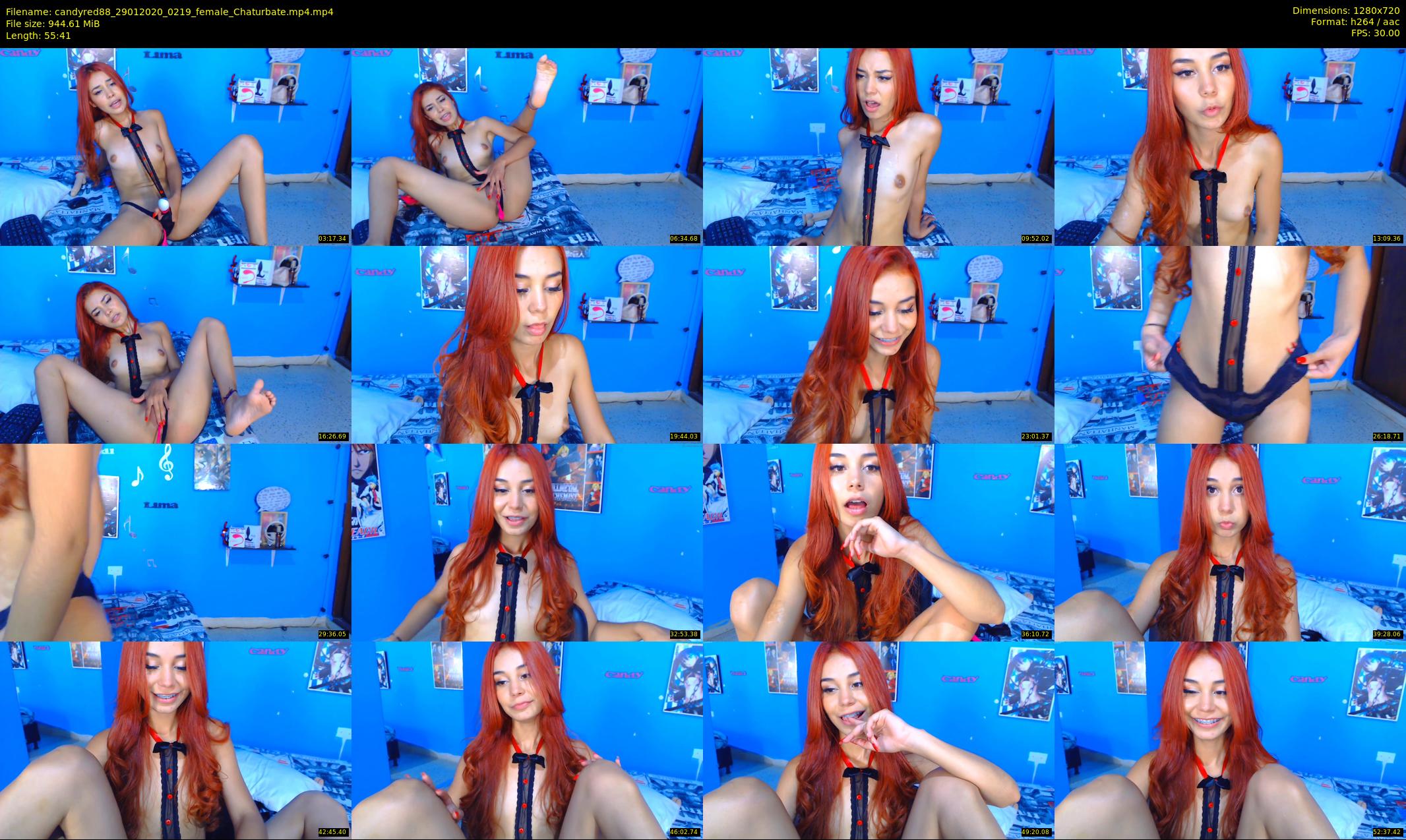 candyred88 — 56 minute Chaturbate female cam show recording, 720p, Jan 29, 2020