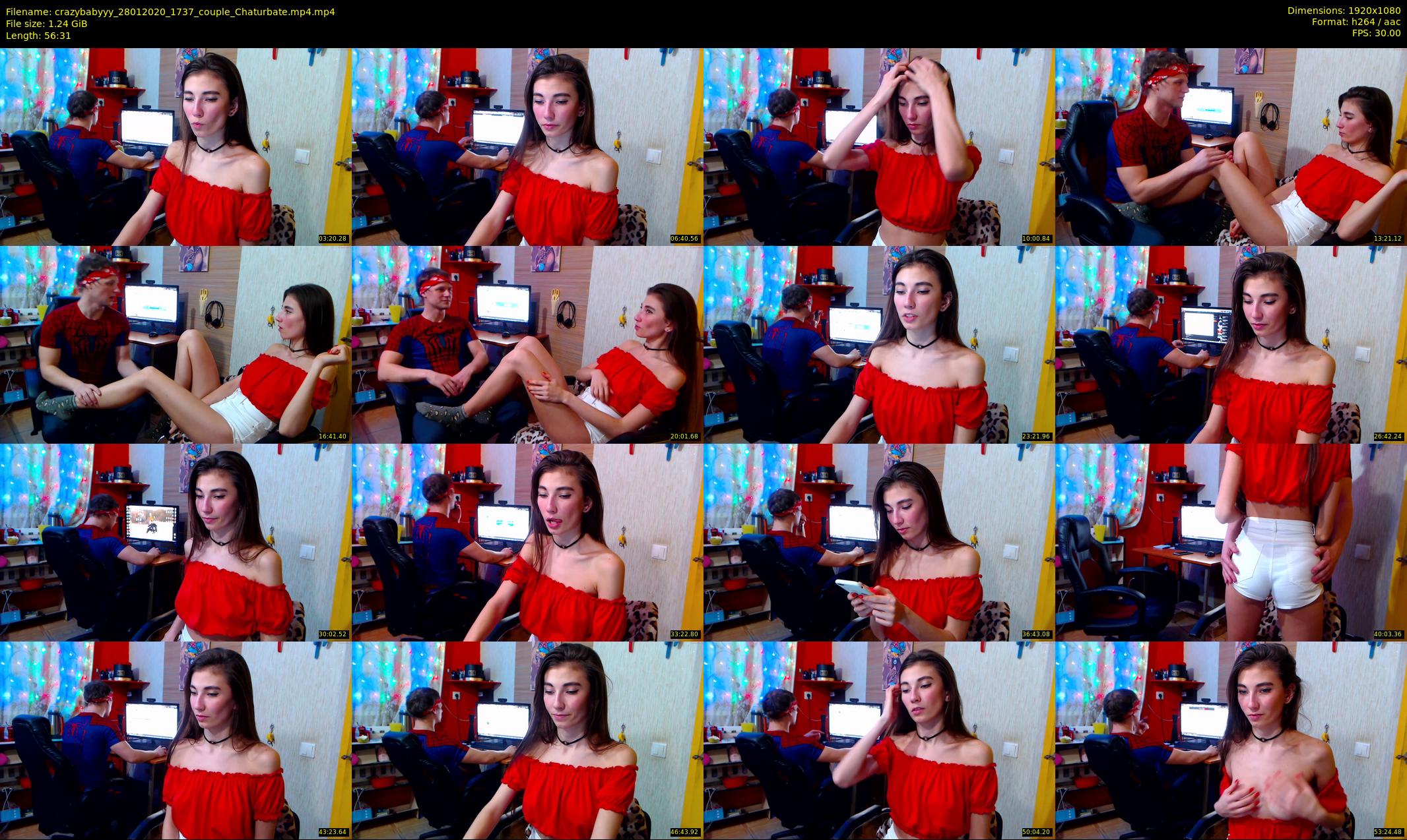 crazybabyyy — 57 minute Chaturbate couple cam show recording, 1080p, Jan 28, 2020