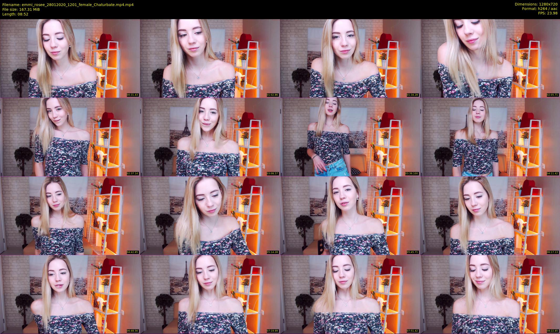 emmi_rosee — 9 minute Chaturbate female cam show recording, 720p, Jan 28, 2020