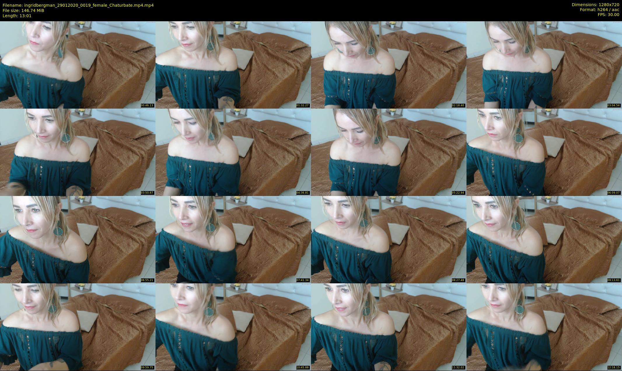 ingridbergman — 14 minute Chaturbate female cam show recording, 720p, Jan 29, 2020