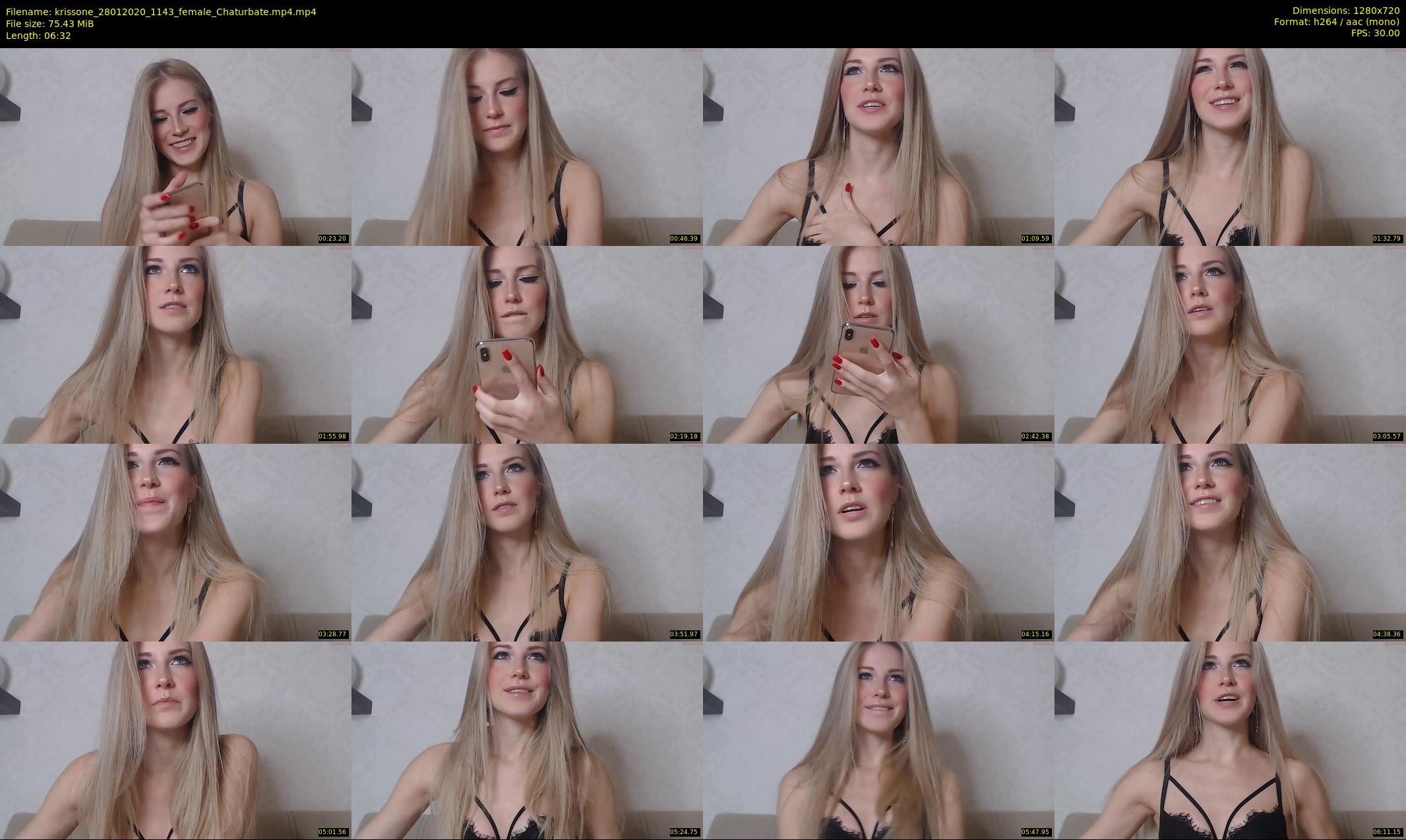 krissone — 7 minute Chaturbate female cam show recording, 720p, Jan 28, 2020