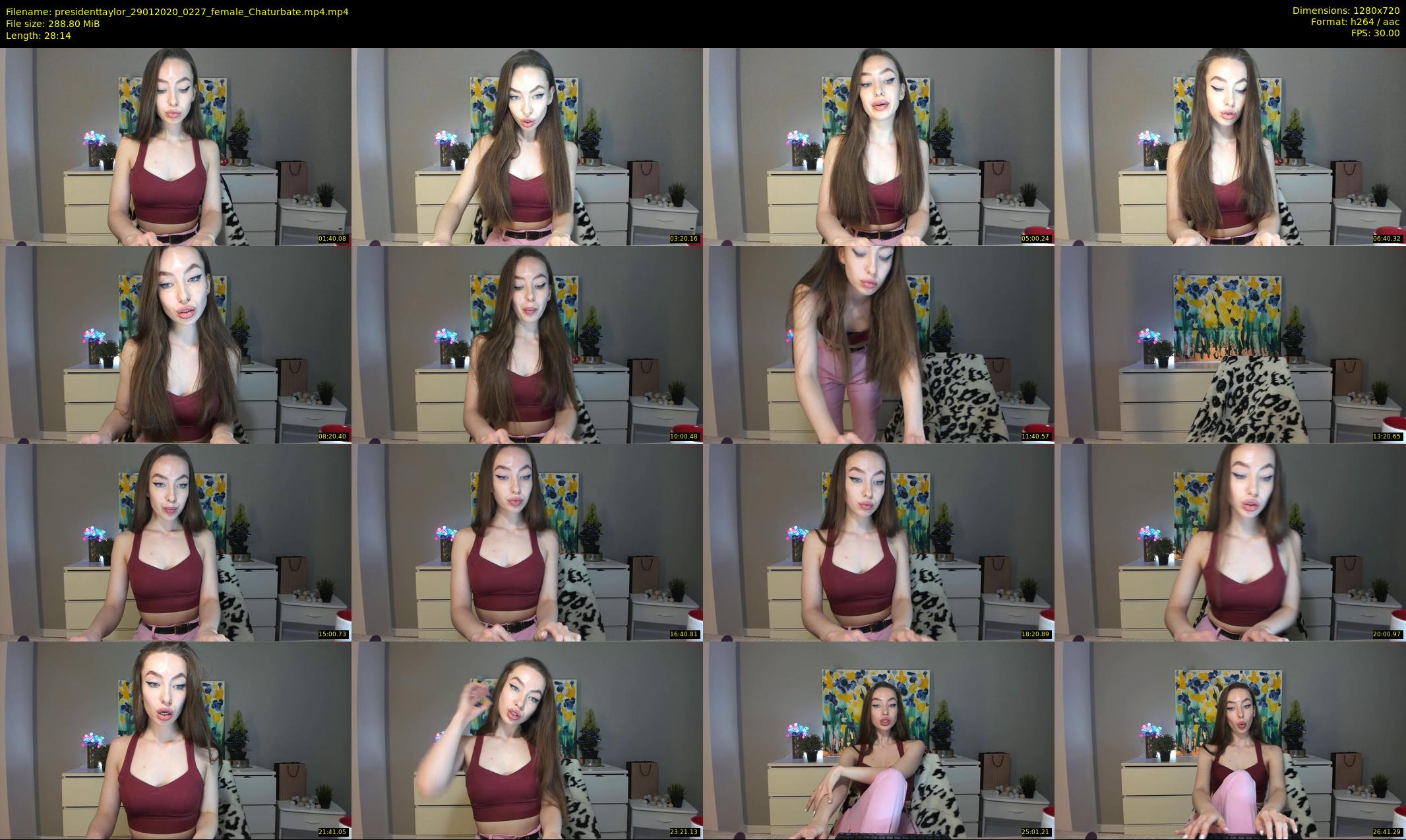 presidenttaylor — 29 minute Chaturbate female cam show recording, 720p, Jan 29, 2020